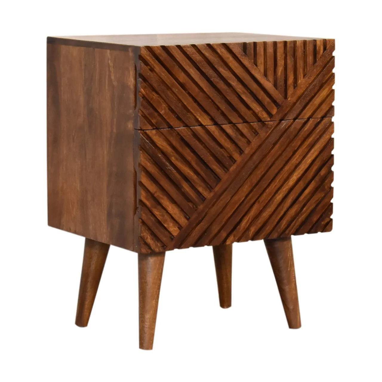Lille 2 Drawer Chestnut Bedside - Bedside tables, photo 4 of 10
