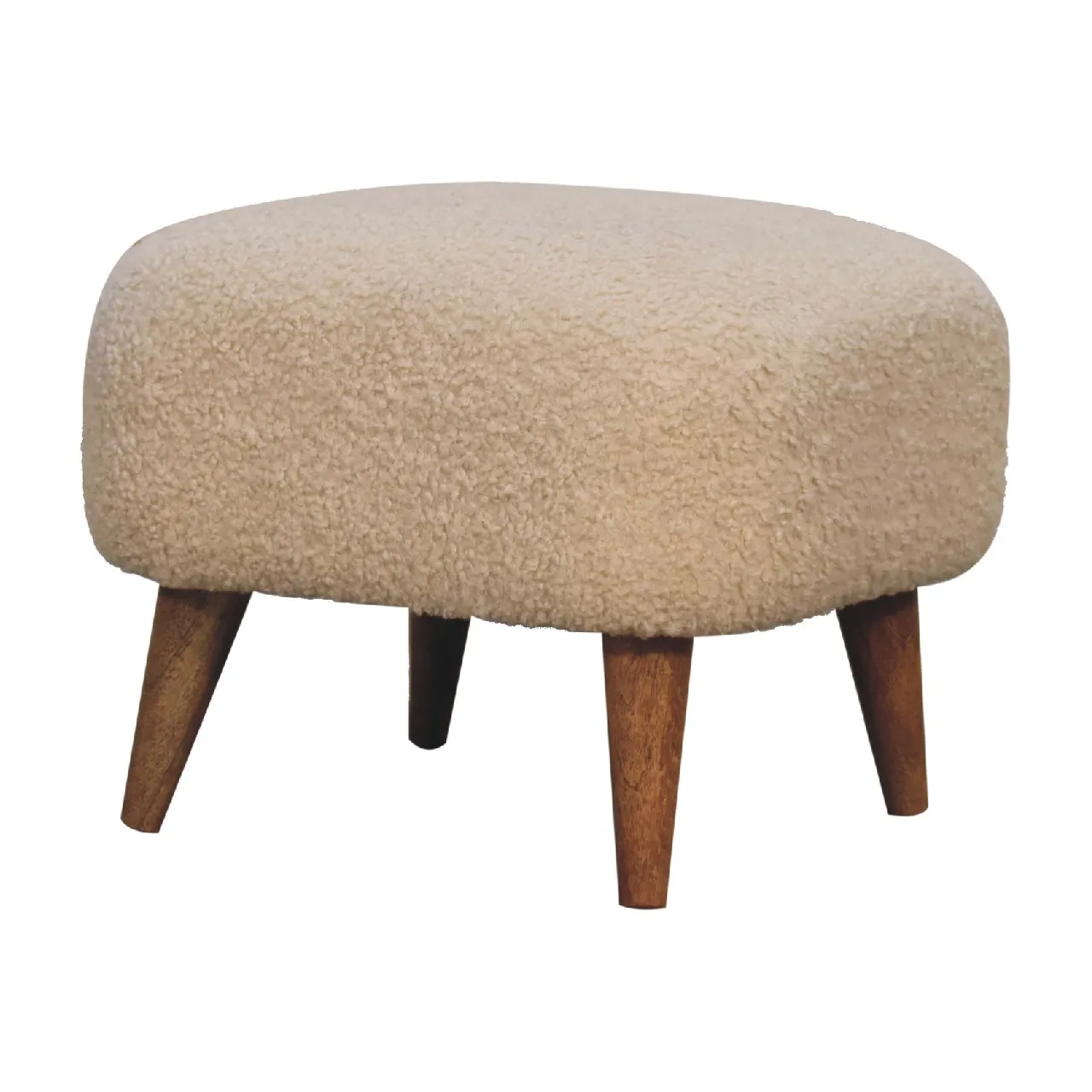 Boucle Cream Square Footstool - Footstools & ottomans, photo 2 of 9