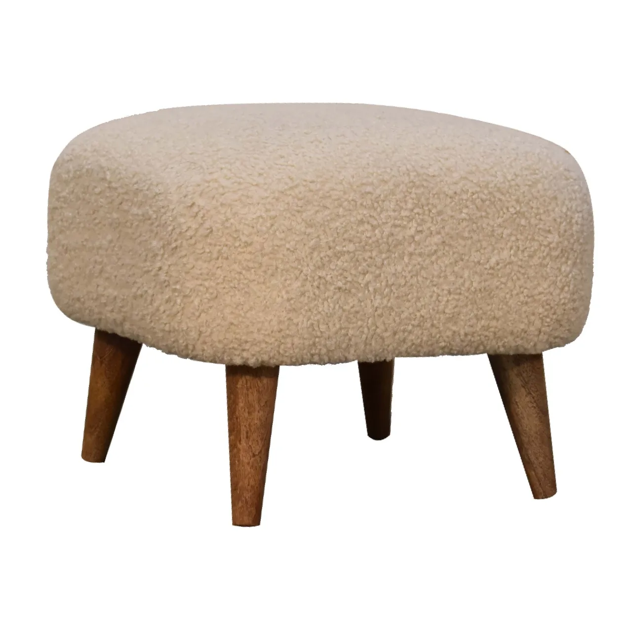 Boucle Cream Square Footstool - Footstools & ottomans, photo 3 of 9
