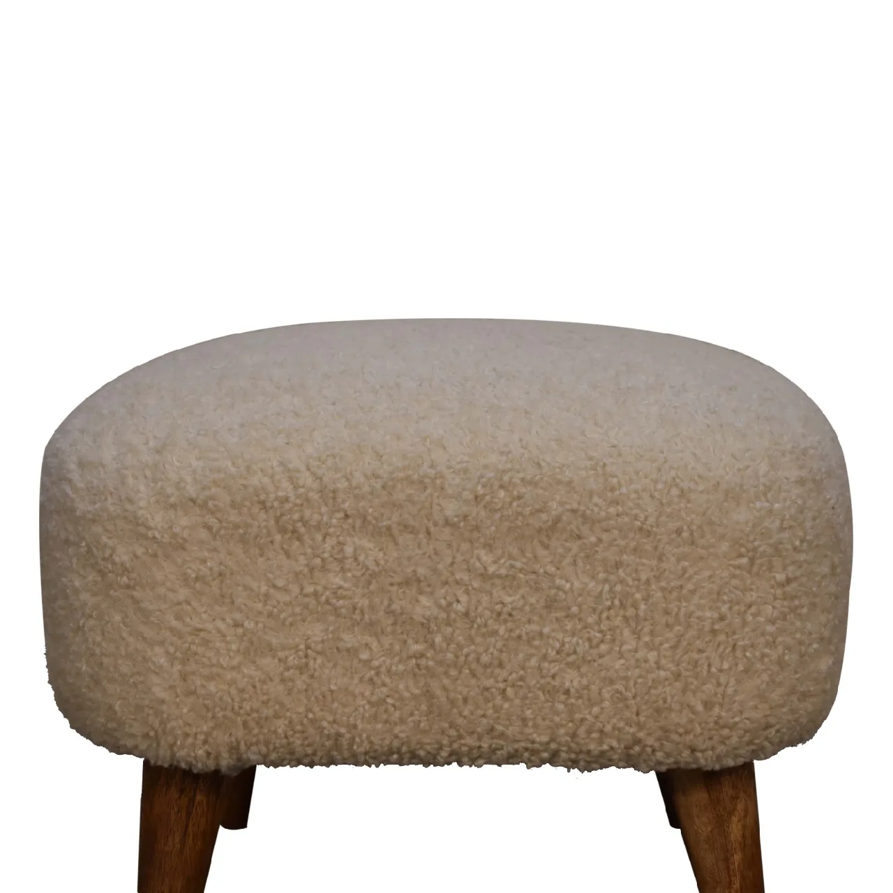 Boucle Cream Square Footstool - Footstools & ottomans, photo 4 of 9