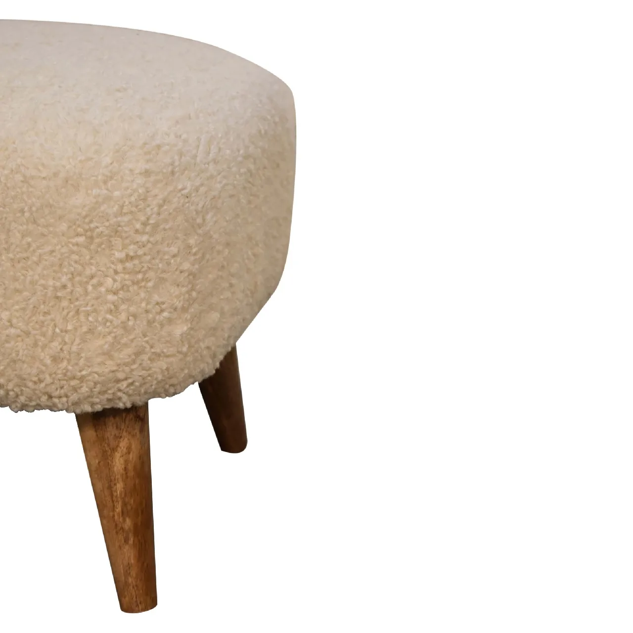 Boucle Cream Square Footstool - Footstools & ottomans, photo 6 of 9