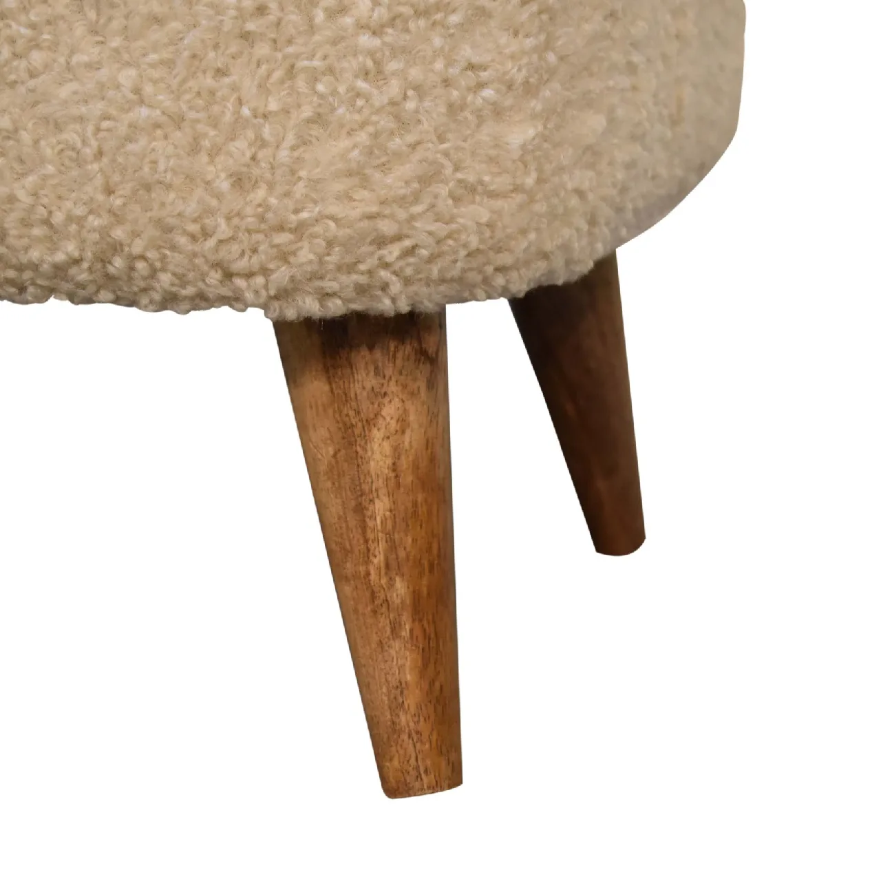 Boucle Cream Square Footstool - Footstools & ottomans, photo 7 of 9