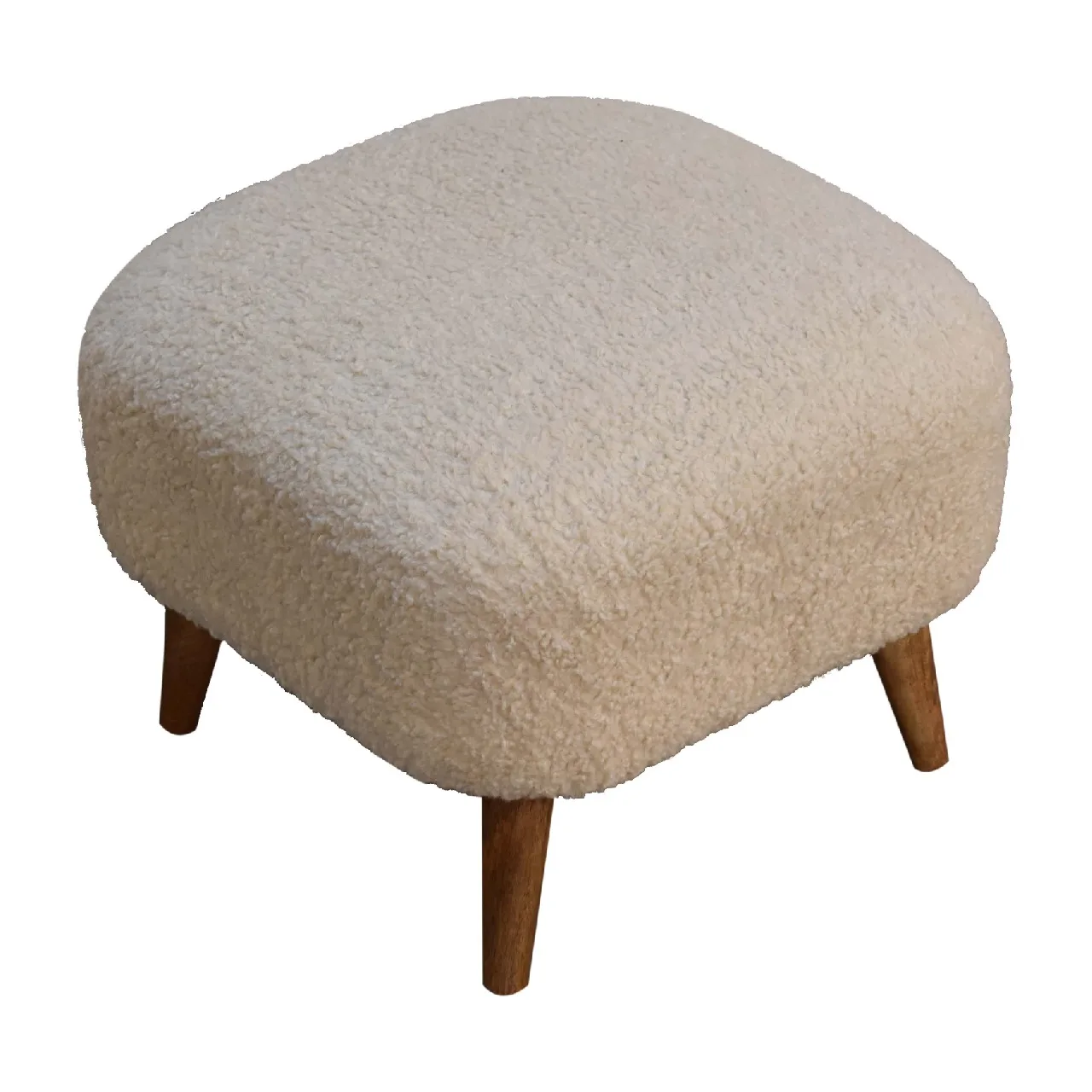 Boucle Cream Square Footstool - Footstools & ottomans, photo 8 of 9