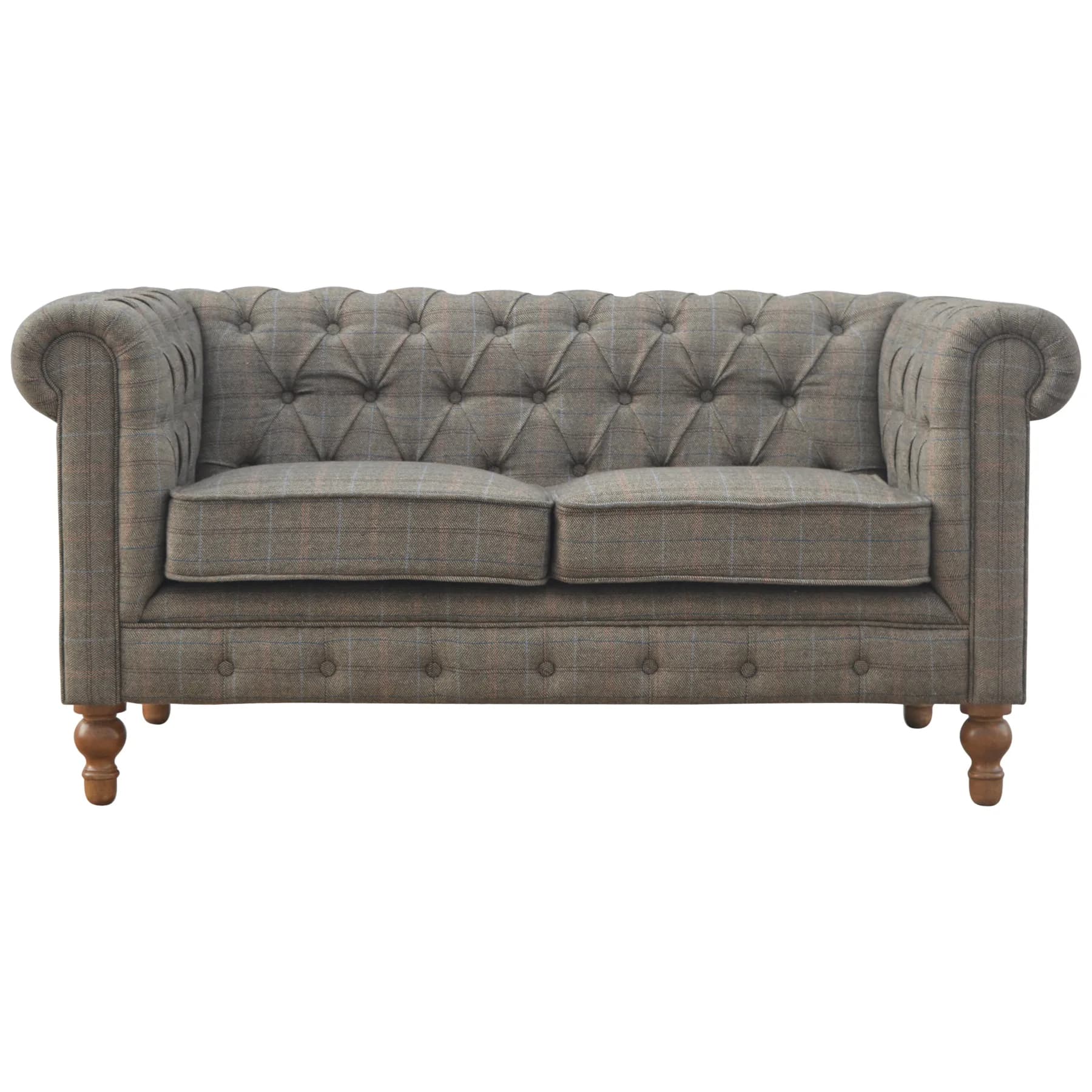 Multi Tweed 2 Seat Chesterfield - Sofas & settees, photo 2 of 10