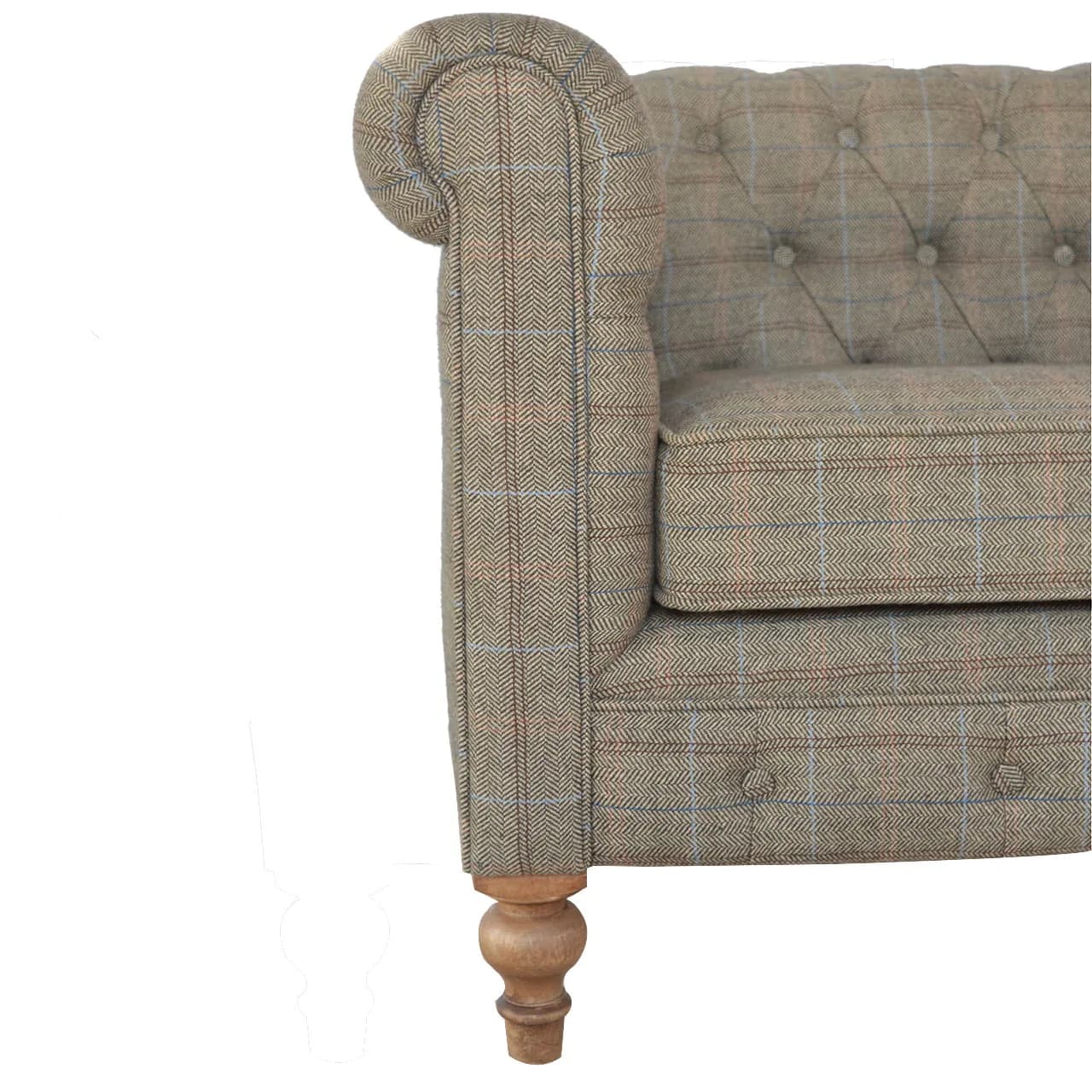 Multi Tweed 2 Seat Chesterfield - Sofas & settees, photo 4 of 10