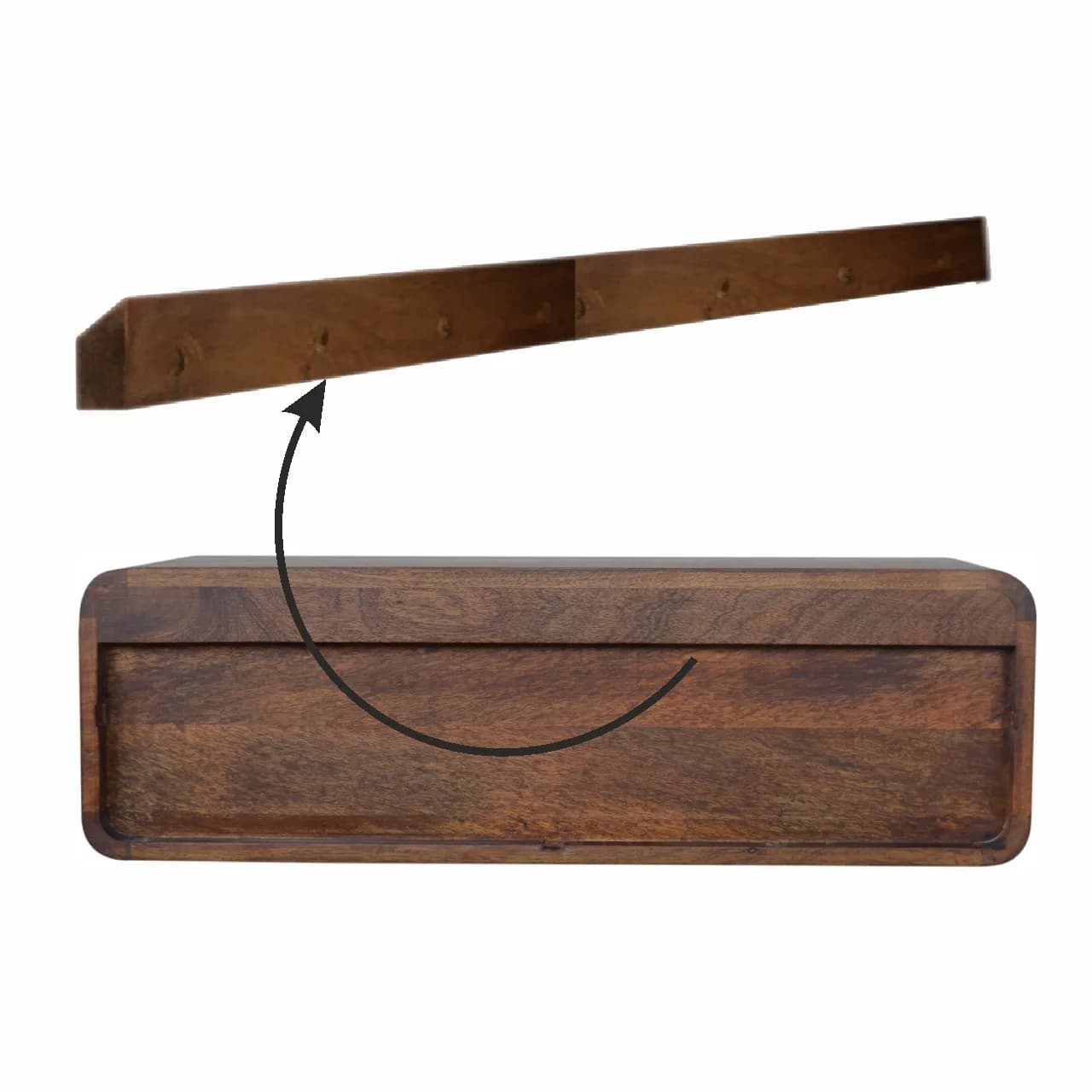 Floating Chestnut Open Console - Console tables, photo 10 of 10