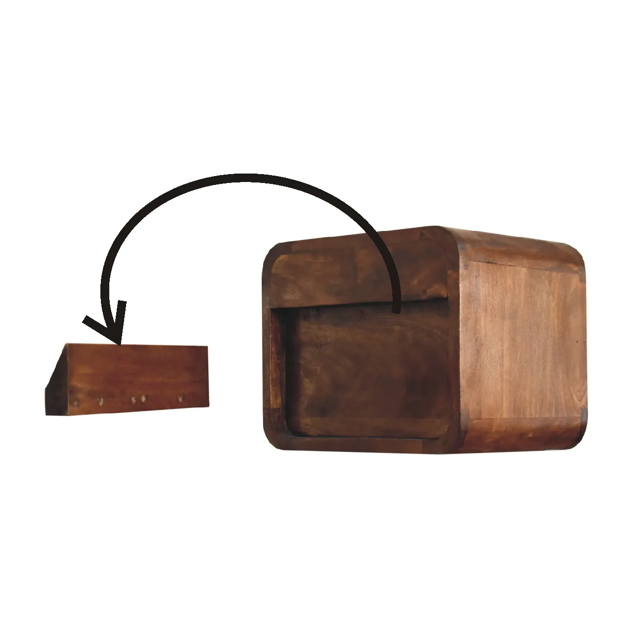 Floating Mini Chestnut Bedside - Bedside tables, photo 10 of 10