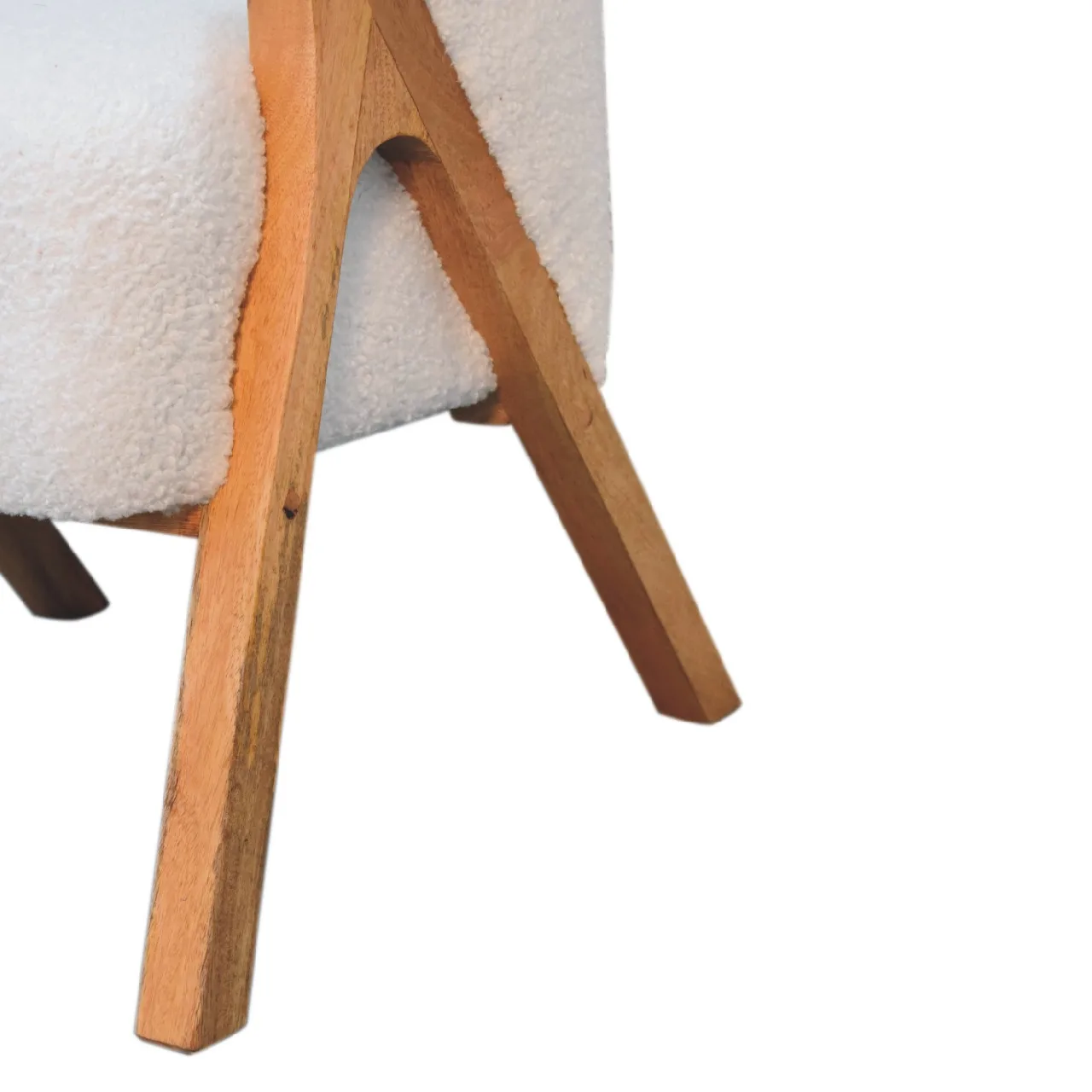 White Boucle Minimalistic Chair - Chairs, photo 7 of 9
