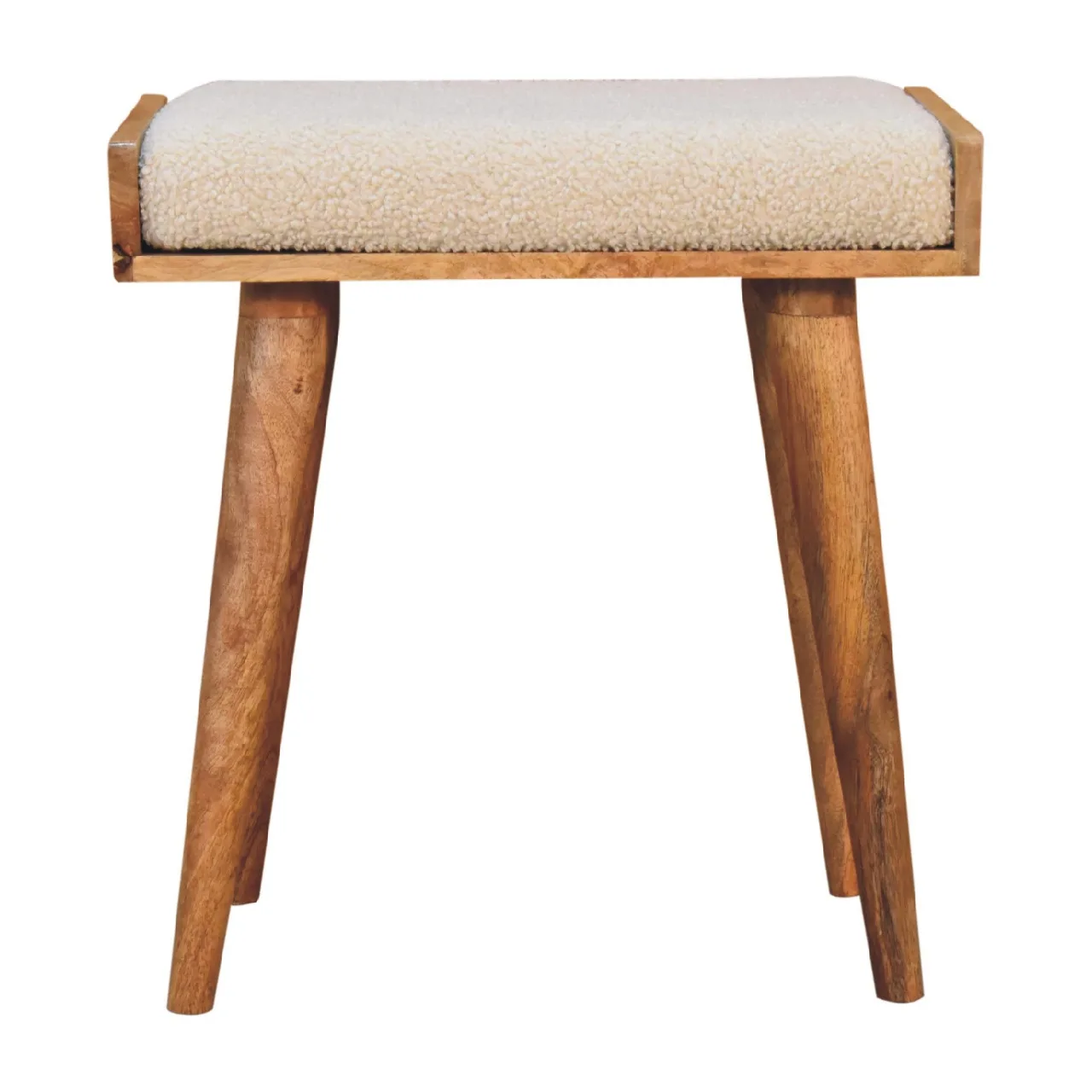 Boucle Cream Tray Style Footstool - Footstools & ottomans, photo 3 of 10