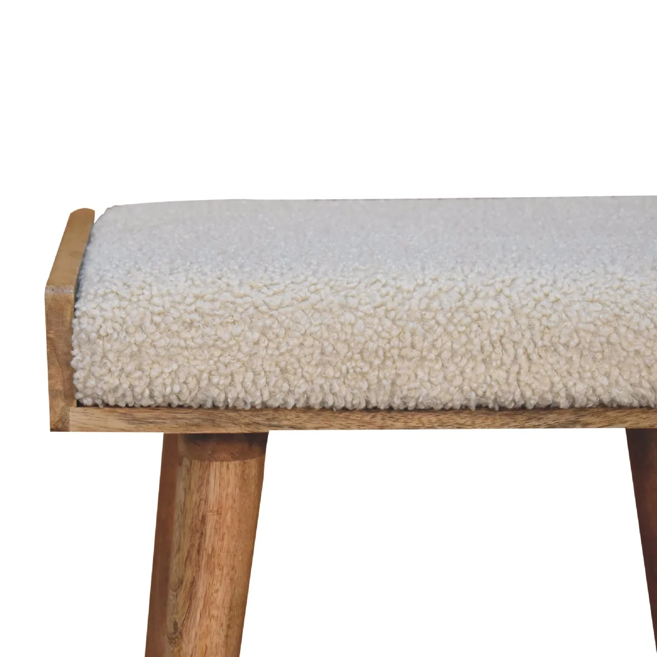 Boucle Cream Tray Style Footstool - Footstools & ottomans, photo 6 of 10