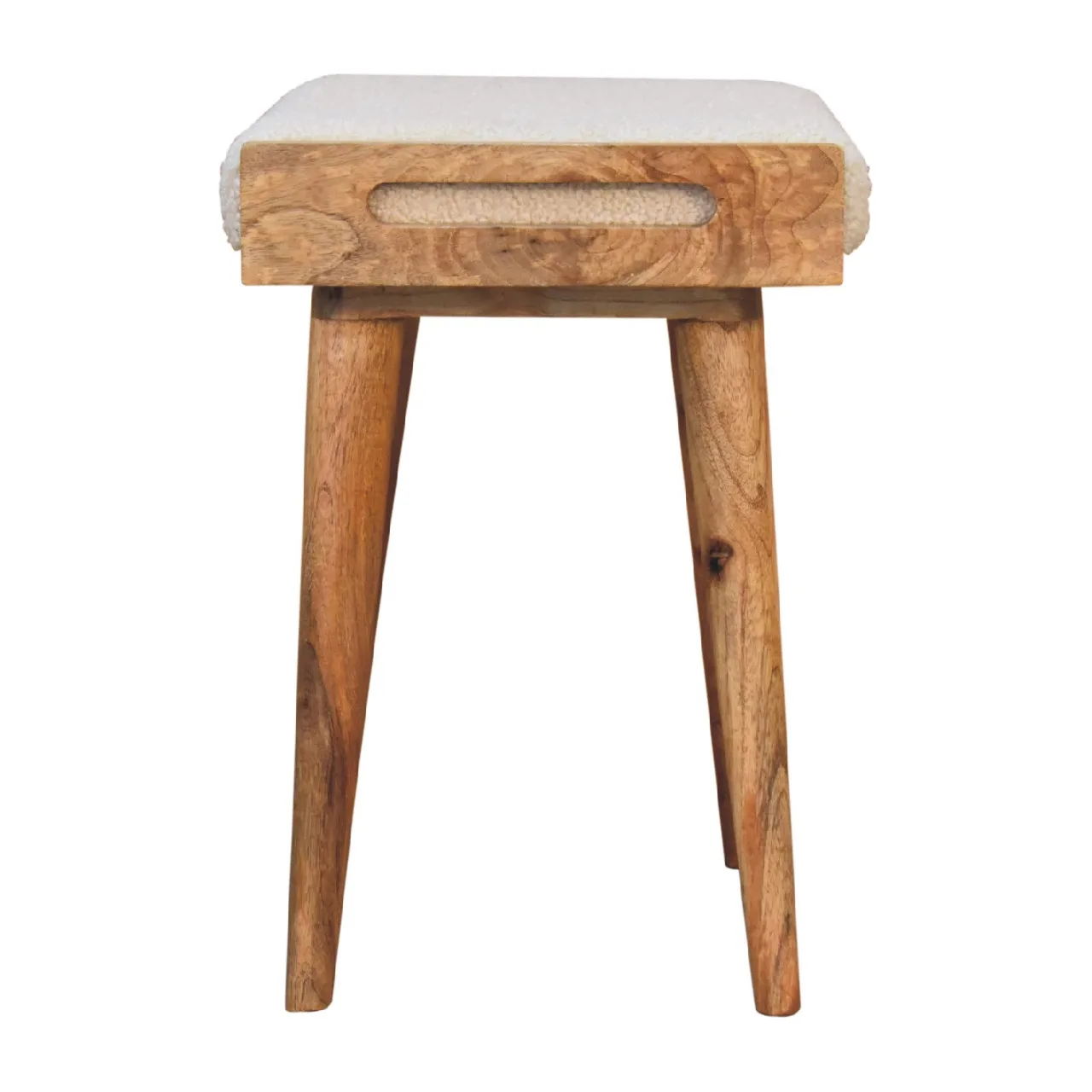 Boucle Cream Tray Style Footstool - Footstools & ottomans, photo 10 of 10