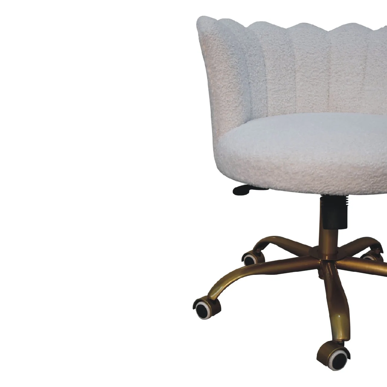 White Boucle Swivel Chair - Armchairs, photo 7 of 10