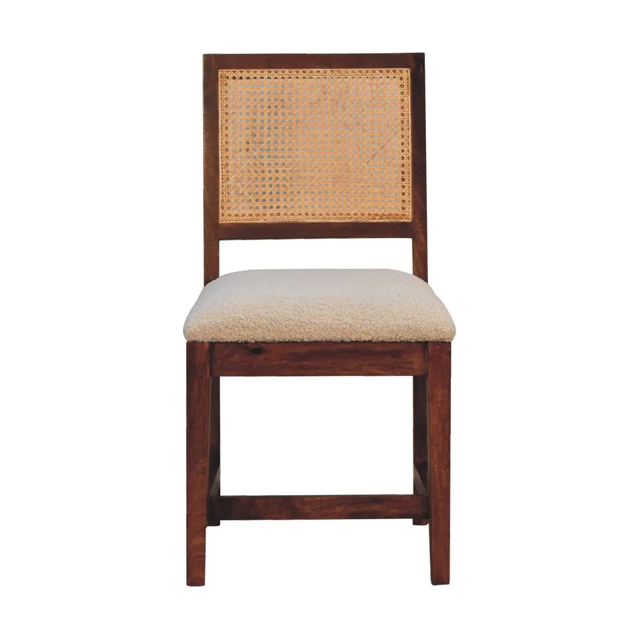 Cream Boucle Rattan Chair - Chairs, photo 2 of 10