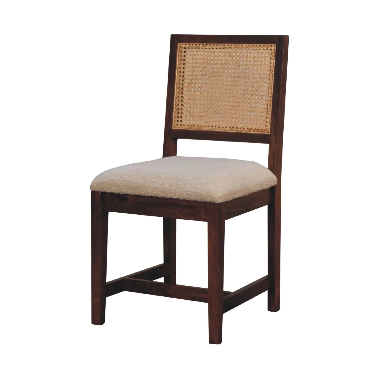 Cream Boucle Rattan Chair - Chairs, photo 3 of 10