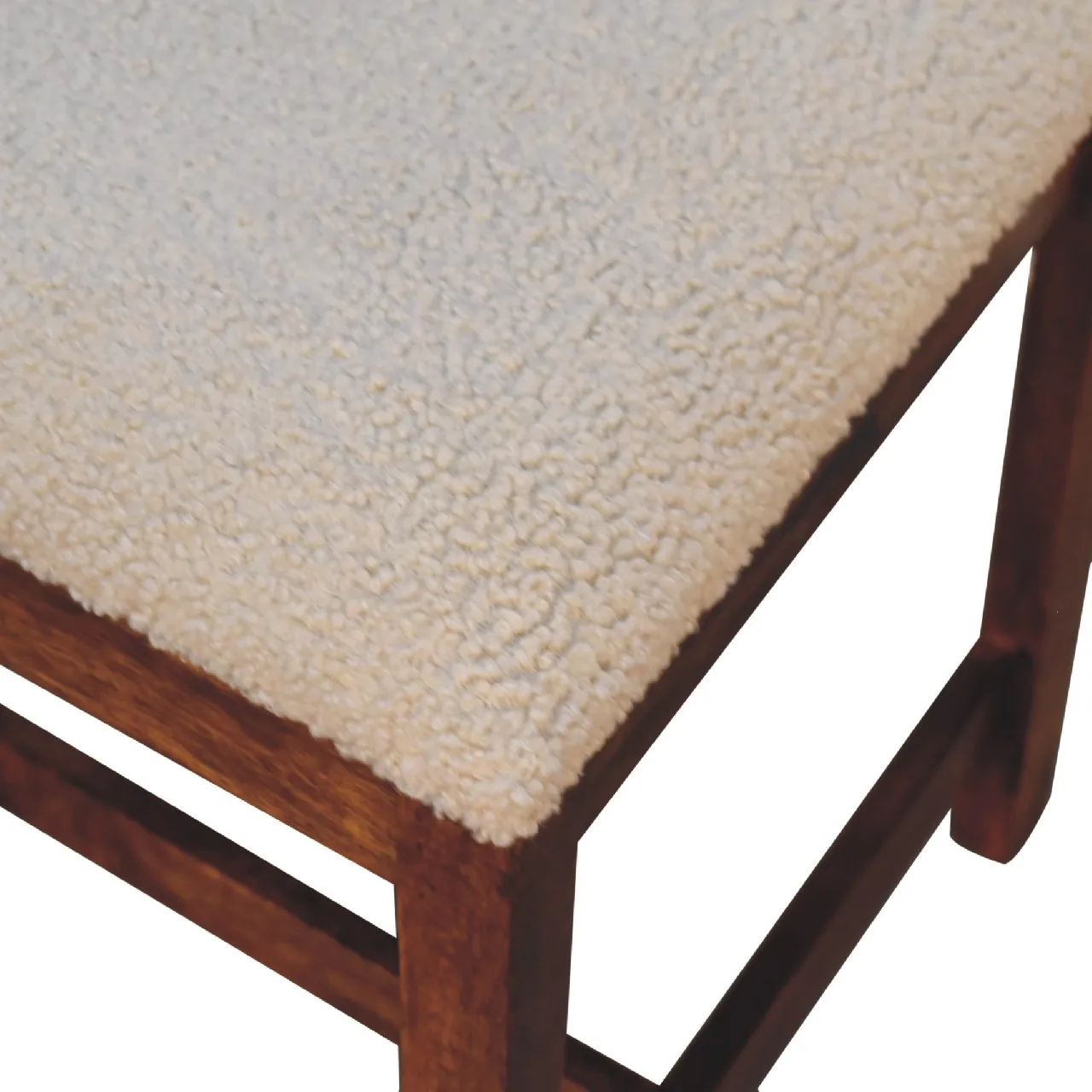 Cream Boucle Rattan Chair - Chairs, photo 6 of 10