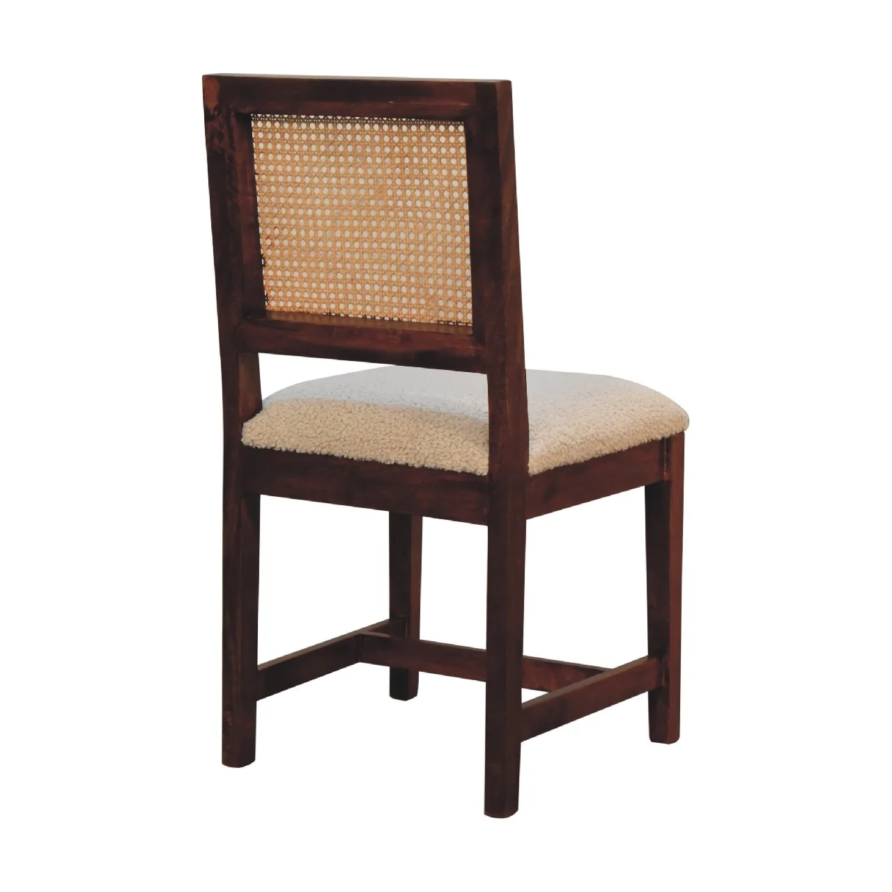 Cream Boucle Rattan Chair - Chairs, photo 8 of 10