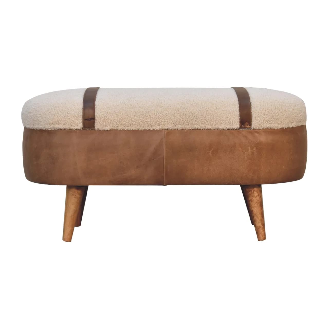 Tan Buffalo Boucle Nordic Bench - Benches, photo 2 of 10