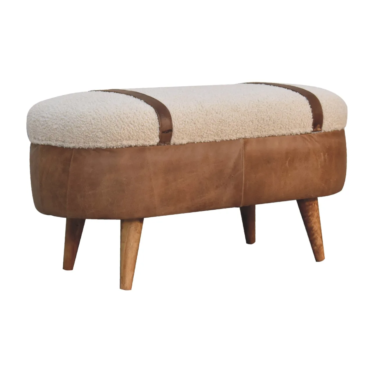 Tan Buffalo Boucle Nordic Bench - Benches, photo 4 of 10