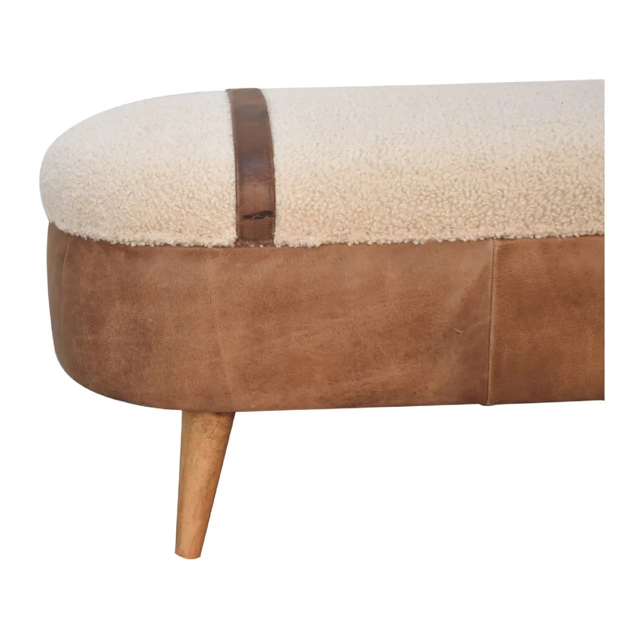 Tan Buffalo Boucle Nordic Bench - Benches, photo 5 of 10