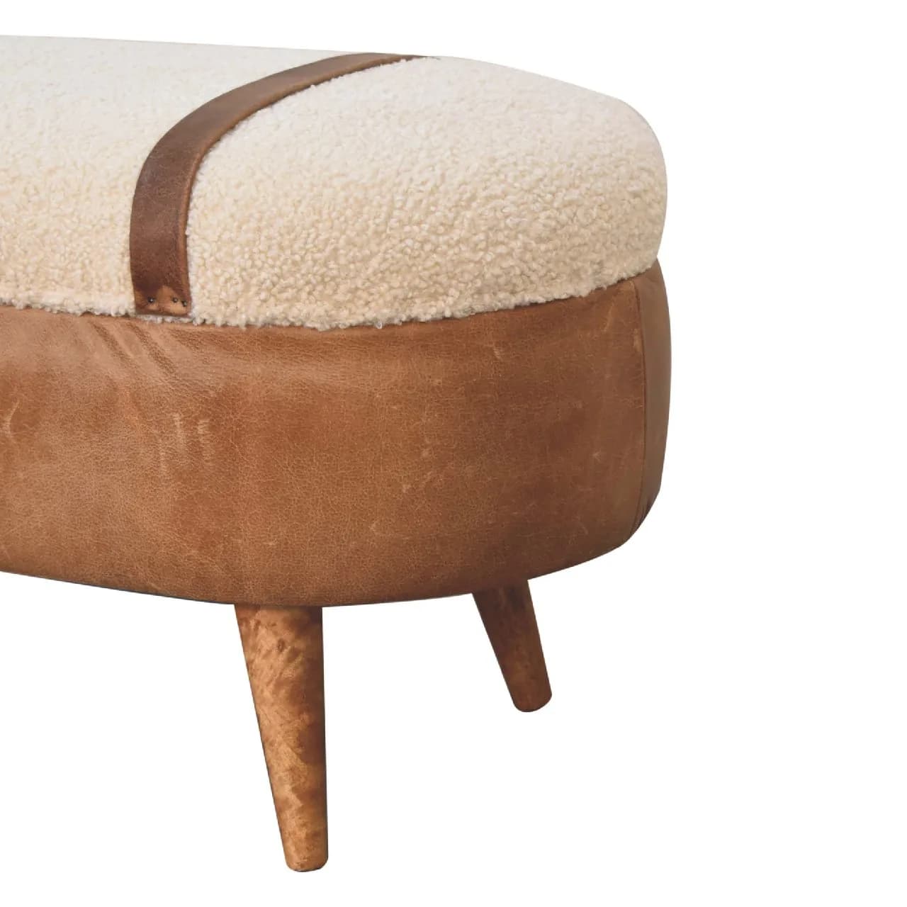 Tan Buffalo Boucle Nordic Bench - Benches, photo 6 of 10