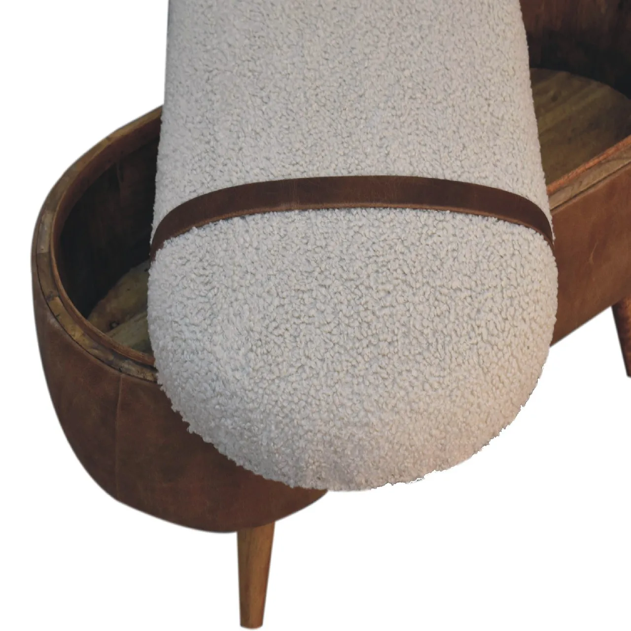 Tan Buffalo Boucle Nordic Bench - Benches, photo 7 of 10