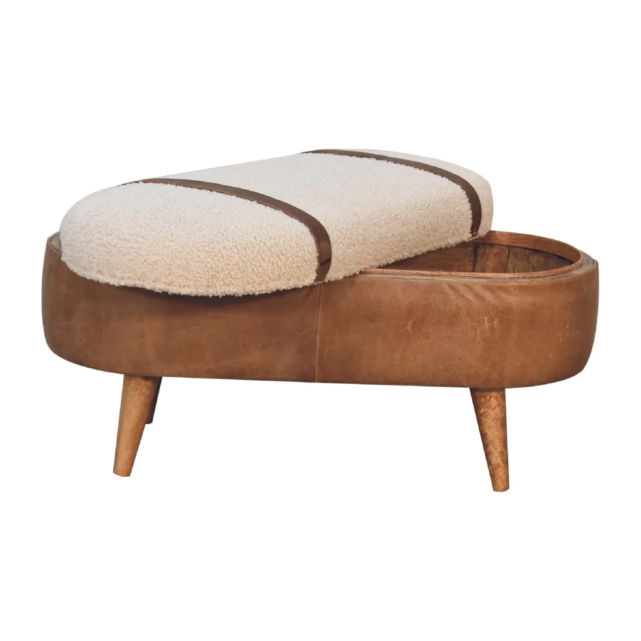 Tan Buffalo Boucle Nordic Bench - Benches, photo 9 of 10