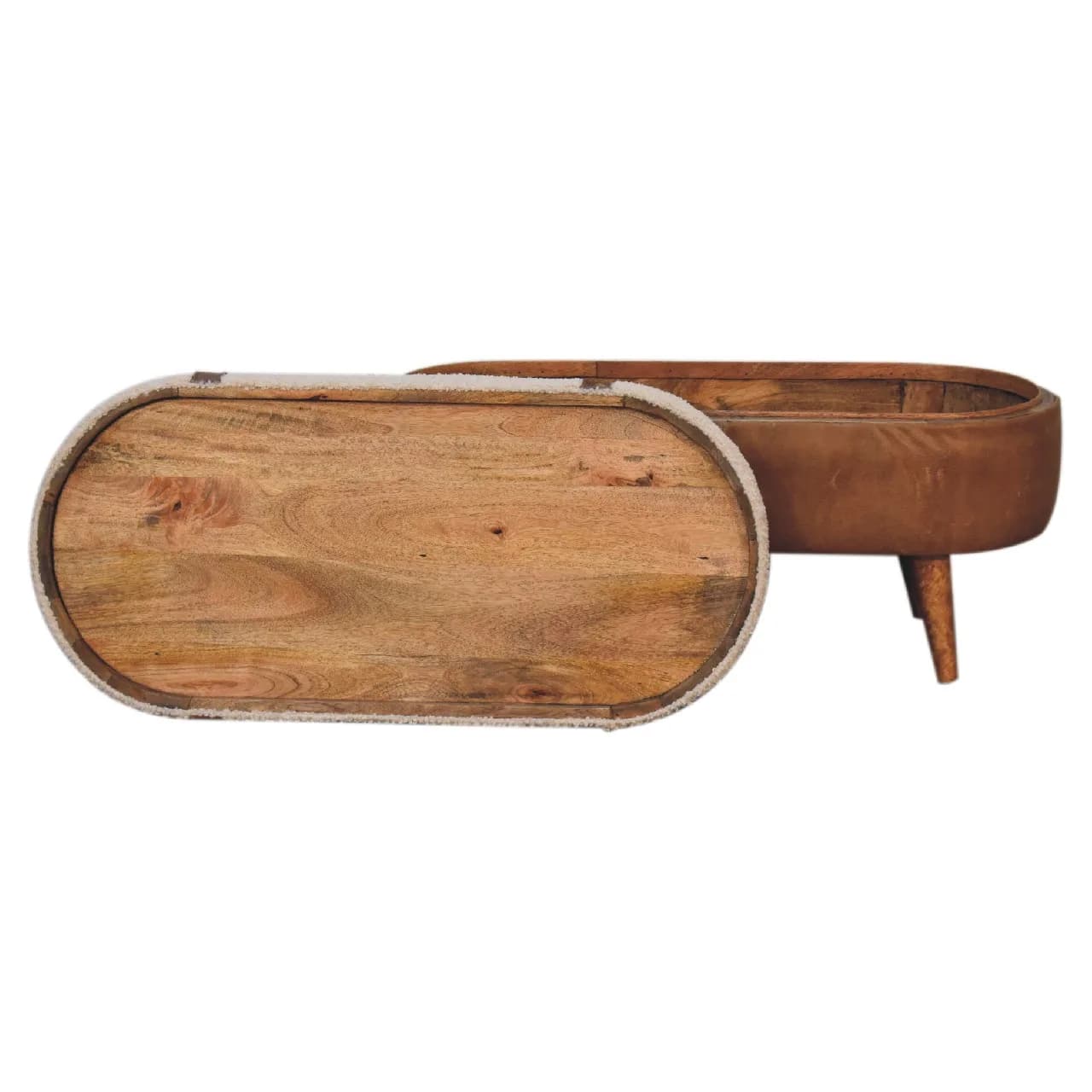 Tan Buffalo Boucle Nordic Bench - Benches, photo 10 of 10