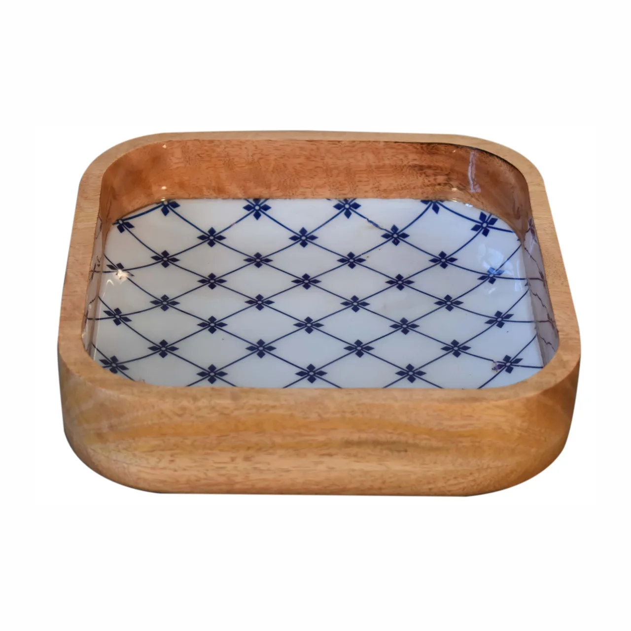 Blue and White Square Bowl Set of 2 - Decorative, photo 5 of 9
