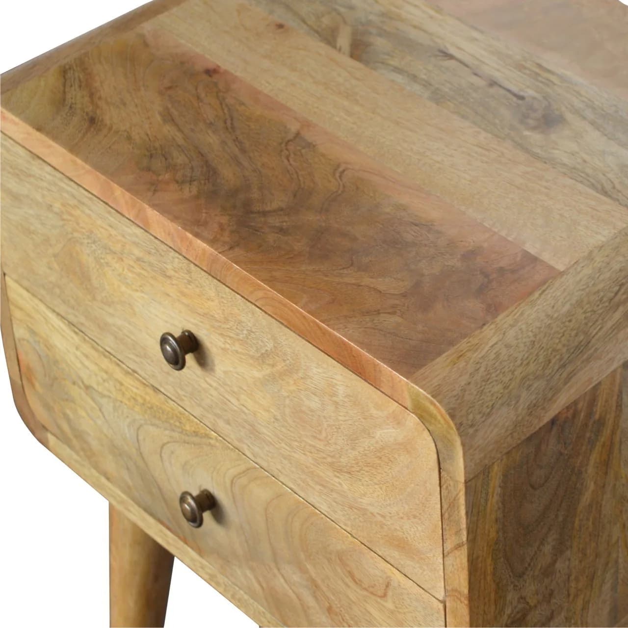 Curved Oak-ish Bedside - Bedside tables, photo 5 of 9