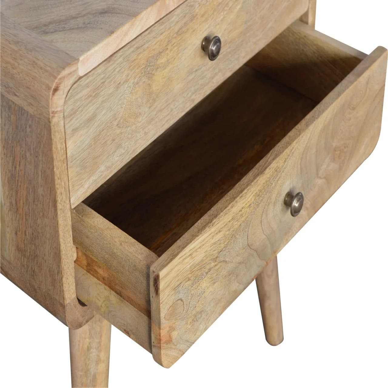 Curved Oak-ish Bedside - Bedside tables, photo 6 of 9