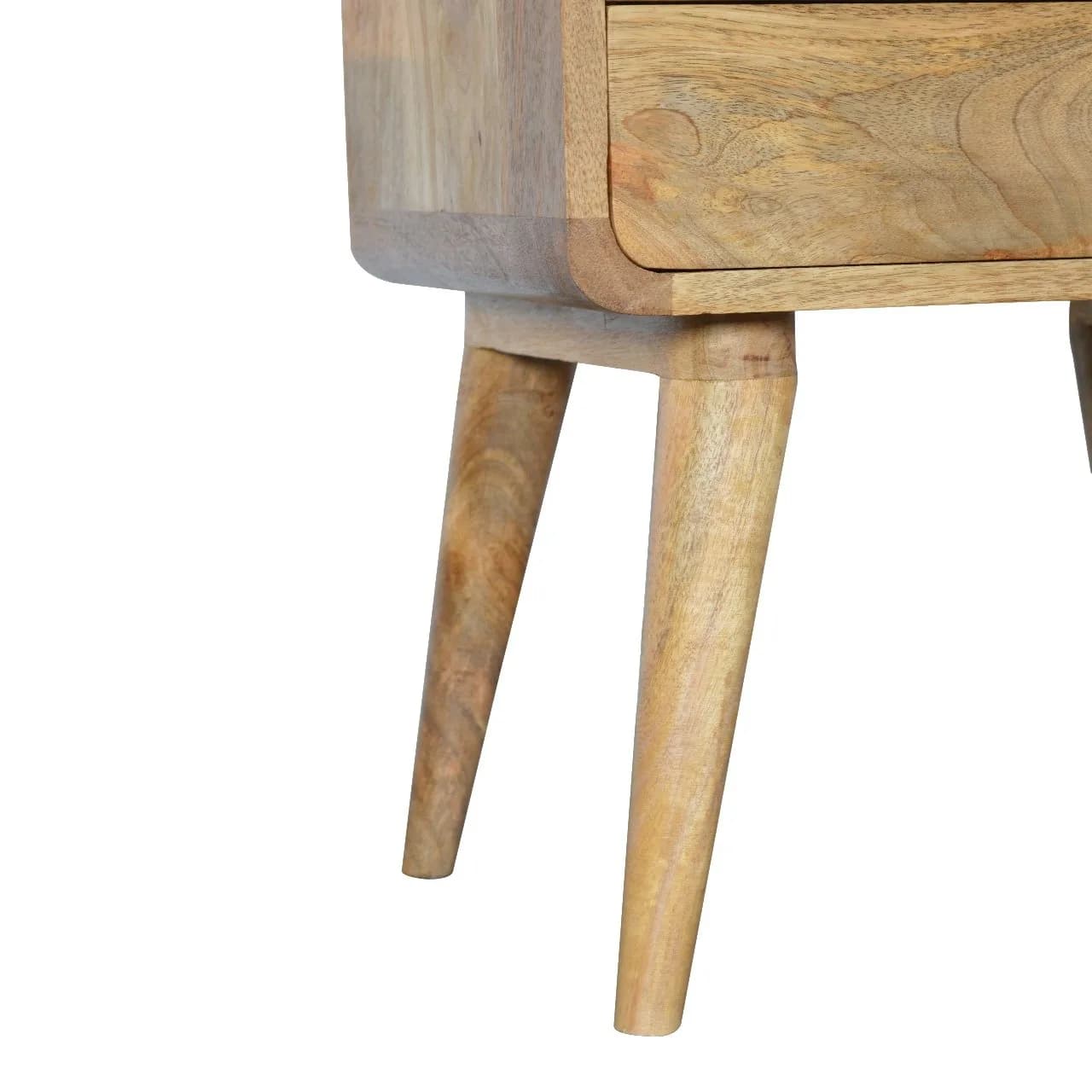 Curved Oak-ish Bedside - Bedside tables, photo 7 of 9