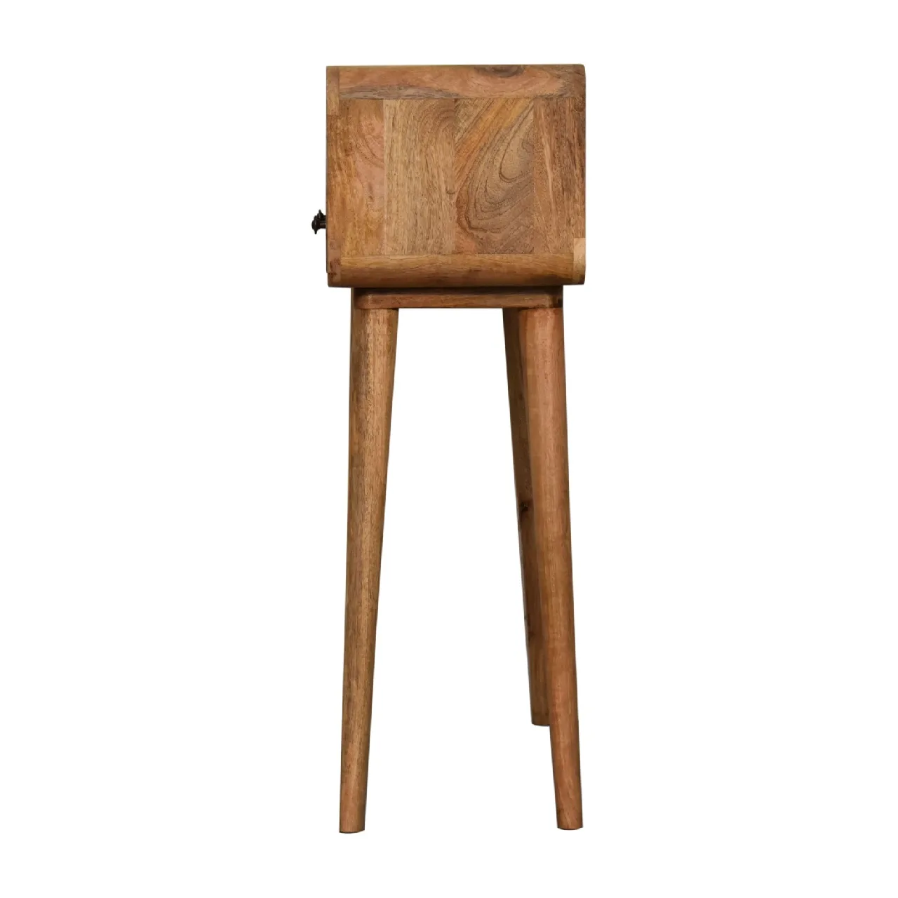 Mini Curved Oak-ish Console Table - Console tables, photo 9 of 10