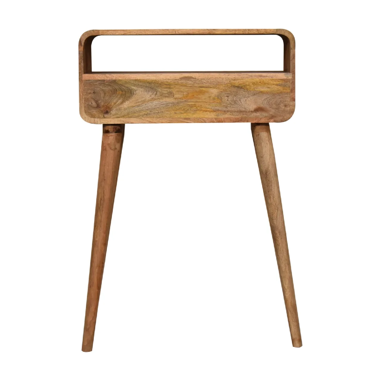 Mini Curved Oak-ish Console Table - Console tables, photo 10 of 10