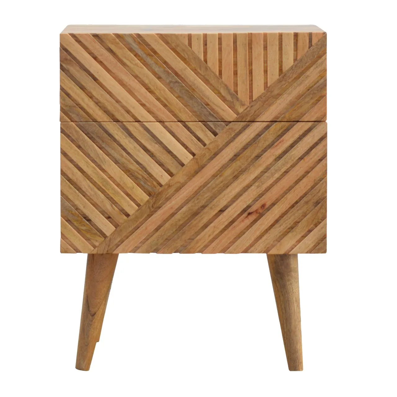 Lille 2 Drawer Oak-ish Bedside - Bedside tables, photo 2 of 10
