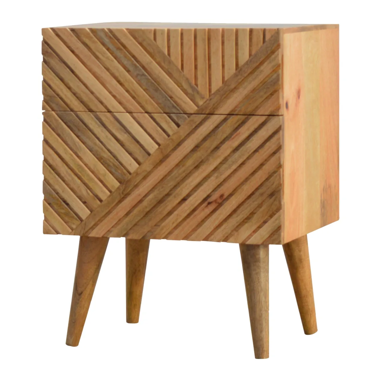 Lille 2 Drawer Oak-ish Bedside - Bedside tables, photo 3 of 10