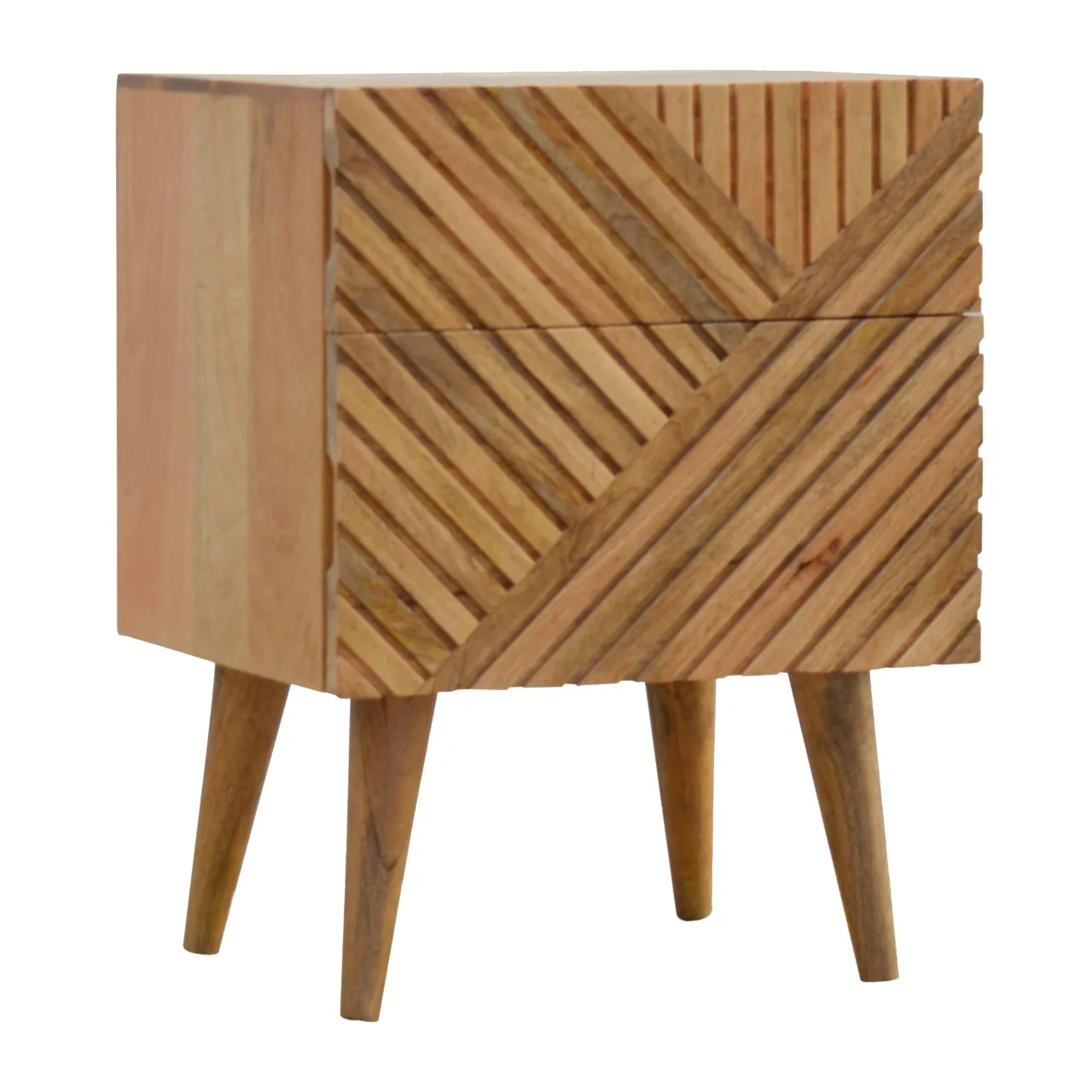 Lille 2 Drawer Oak-ish Bedside - Bedside tables, photo 6 of 10
