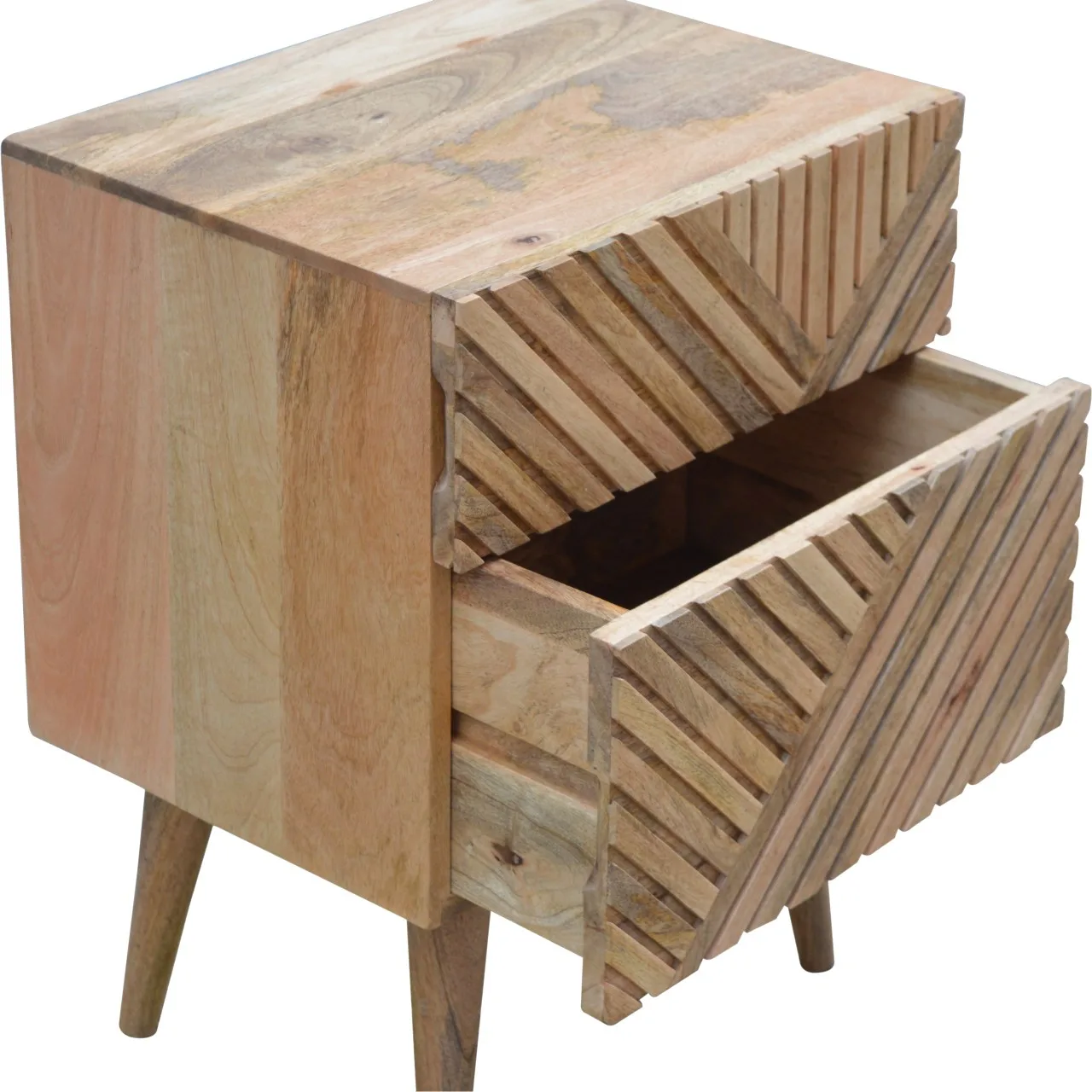 Lille 2 Drawer Oak-ish Bedside - Bedside tables, photo 7 of 10