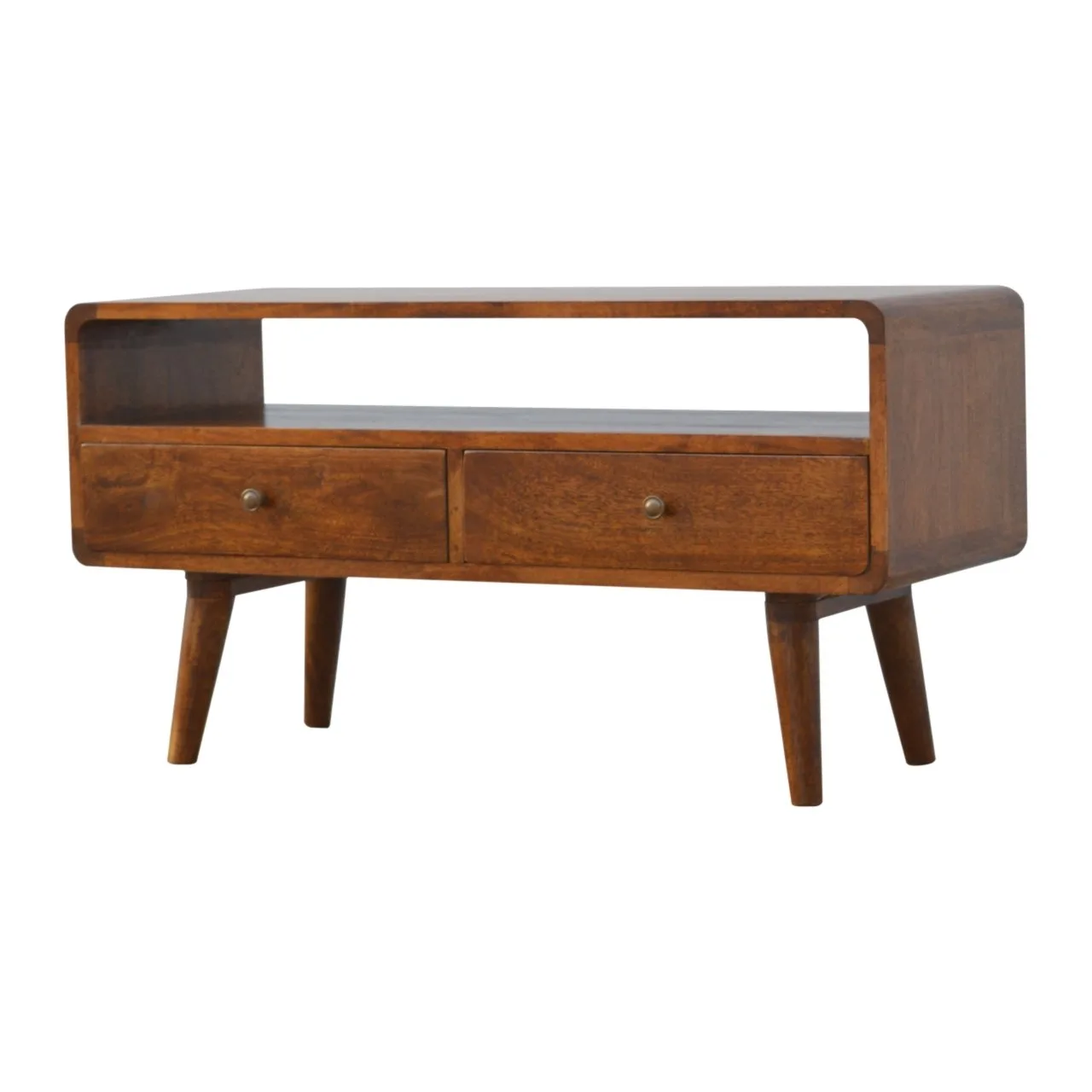 Curved Chestnut Media Unit - TV & media units, photo 2 of 10