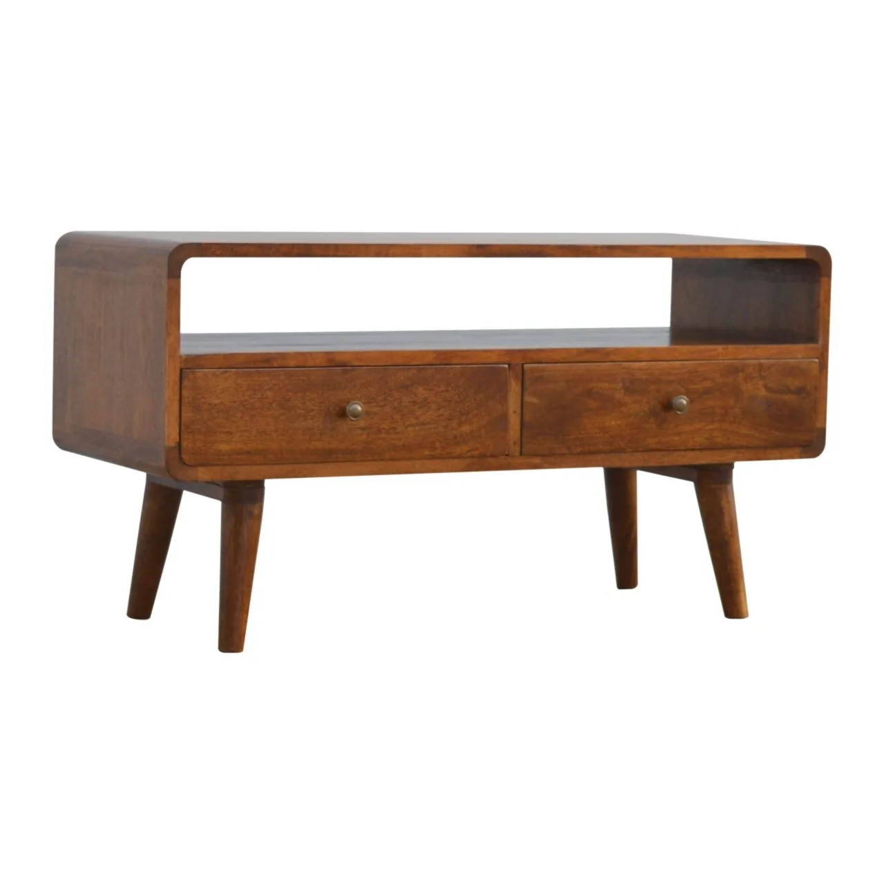 Curved Chestnut Media Unit - TV & media units, photo 3 of 10