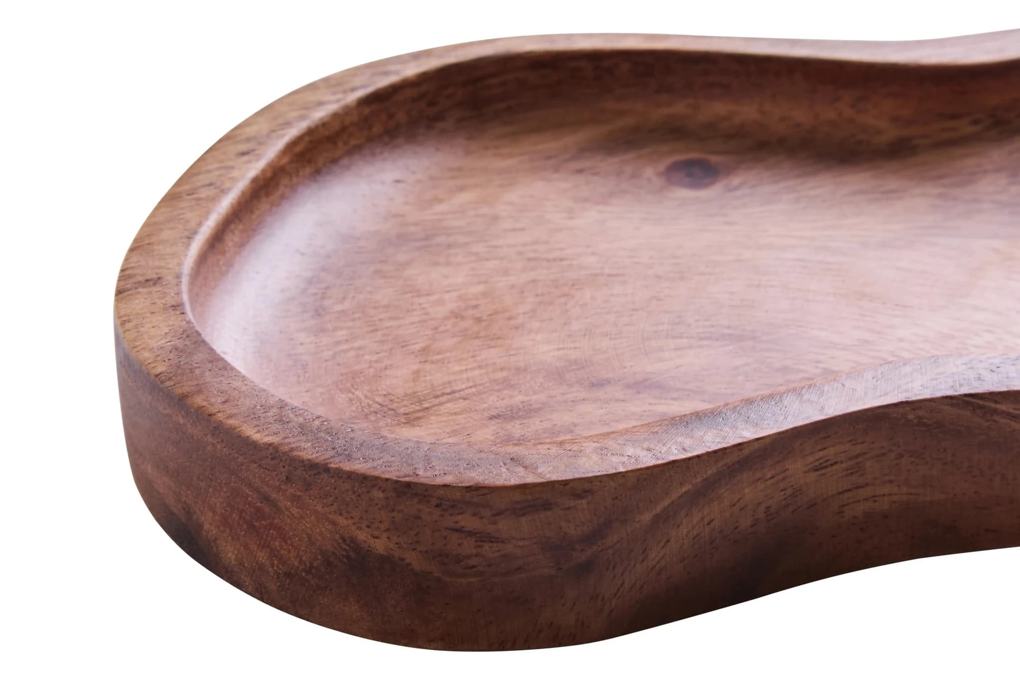 Kora Acacia Wood Small Organic Shape Serving Plate and Tray - Tables, photo 6 of 8