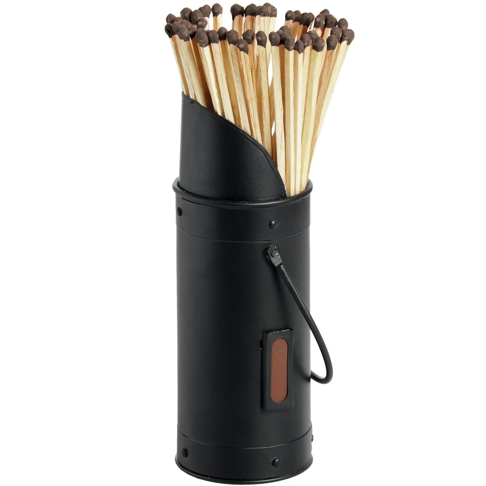 Black Matchstick Holder with 60 Matches - Decorative, photo 2 of 3
