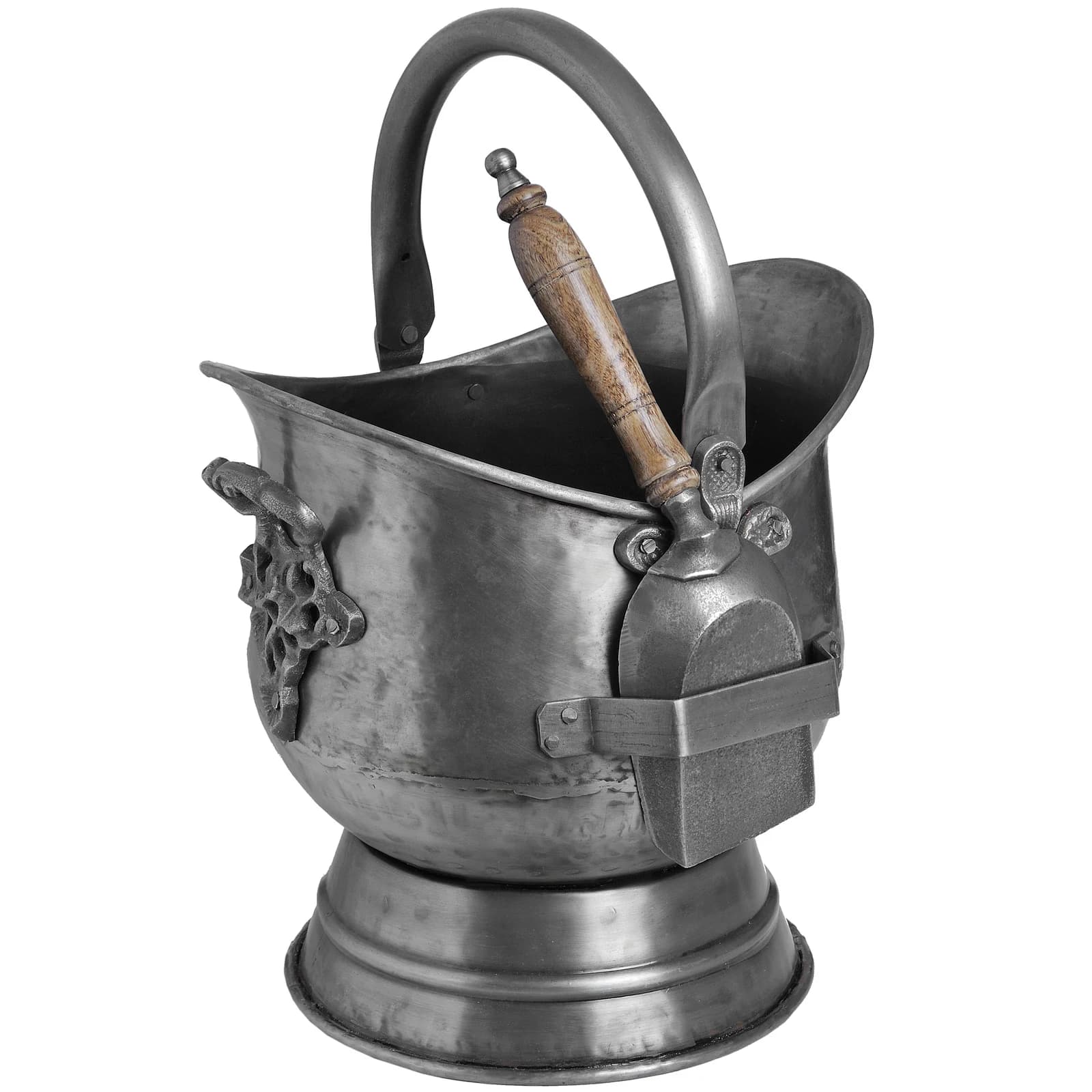 Antique Pewter Coal Bucket with Shovel - Trays & baskets, photo 2 of 4