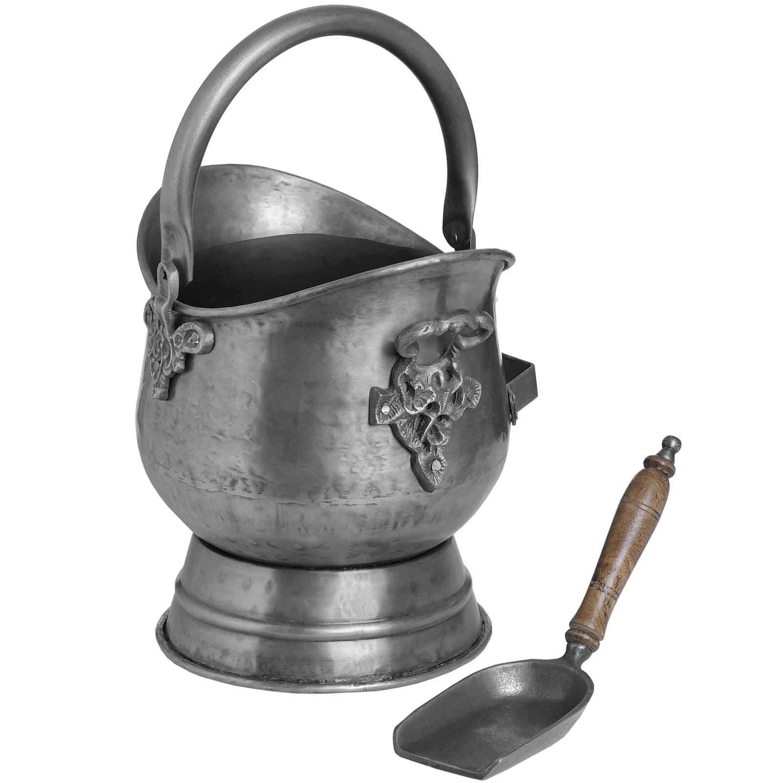 Antique Pewter Coal Bucket with Shovel - Trays & baskets, photo 4 of 4