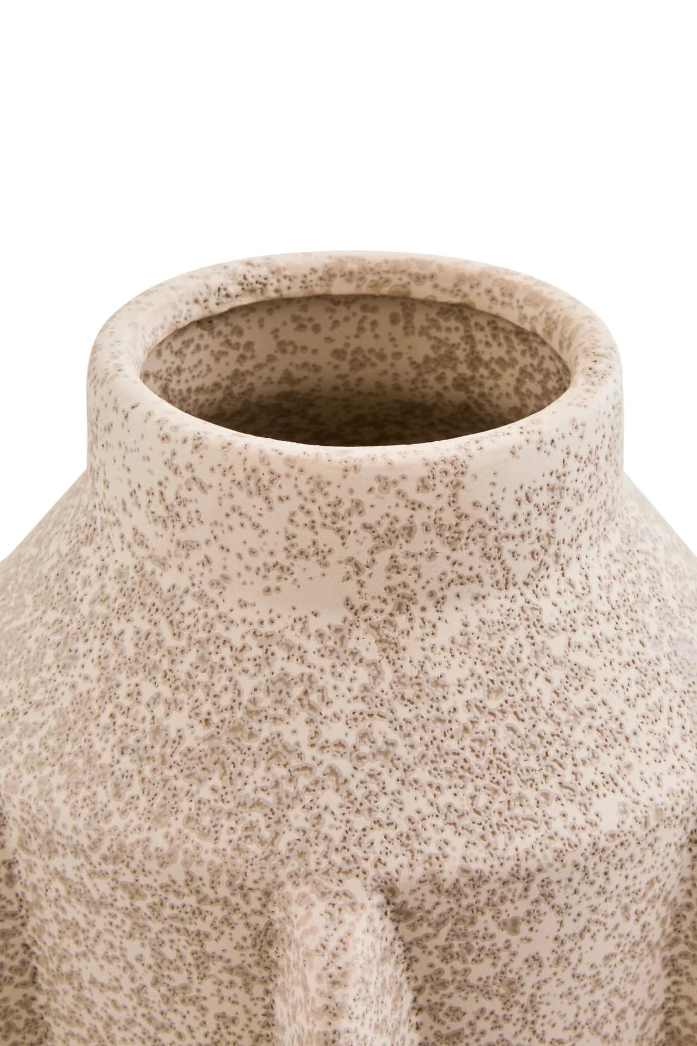 Sidra Cream Textured Stoneware Large Vase - Vases, photo 6 of 6