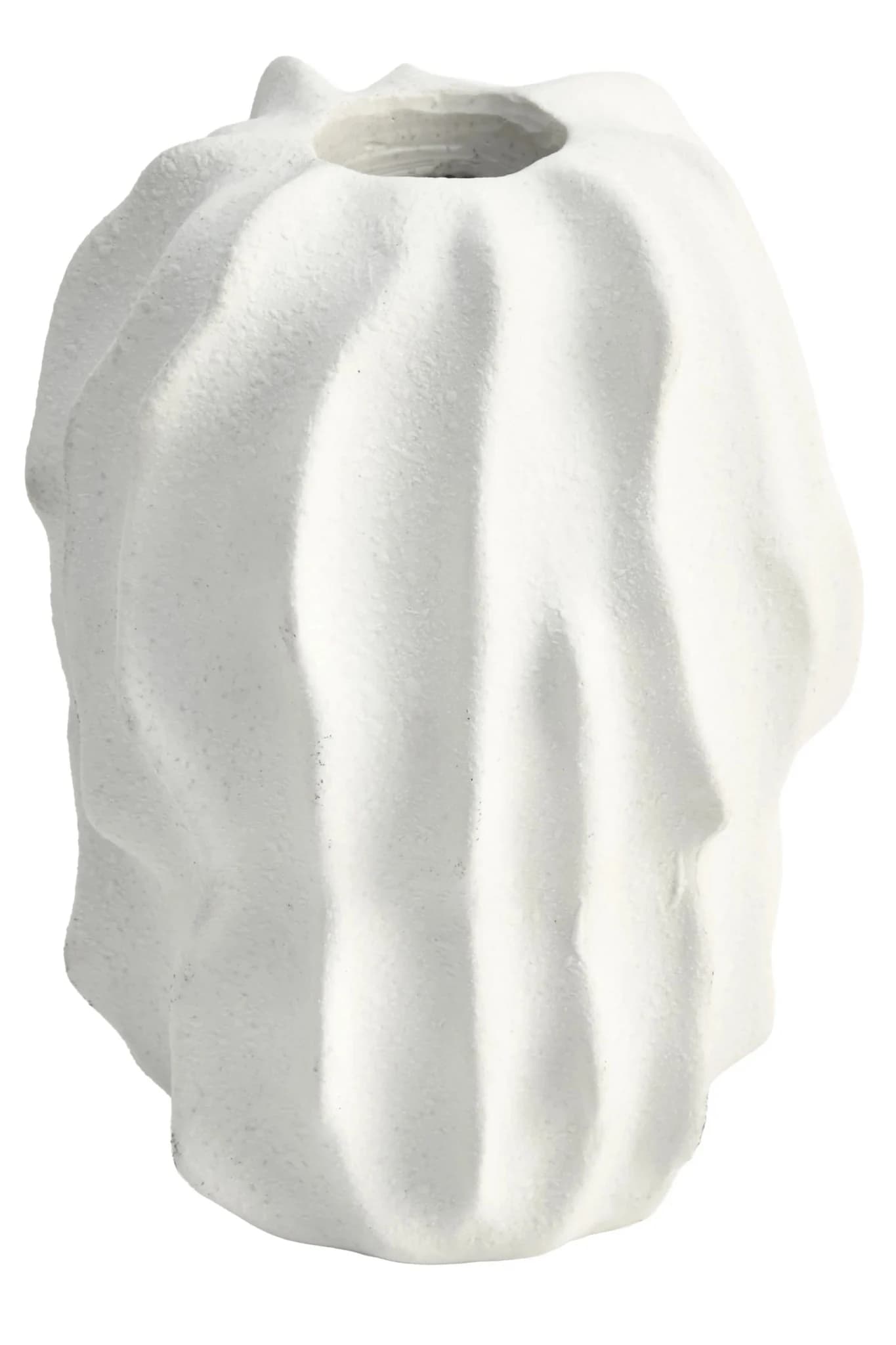 Broc Small White Textured Vase - Vases, photo 3 of 5
