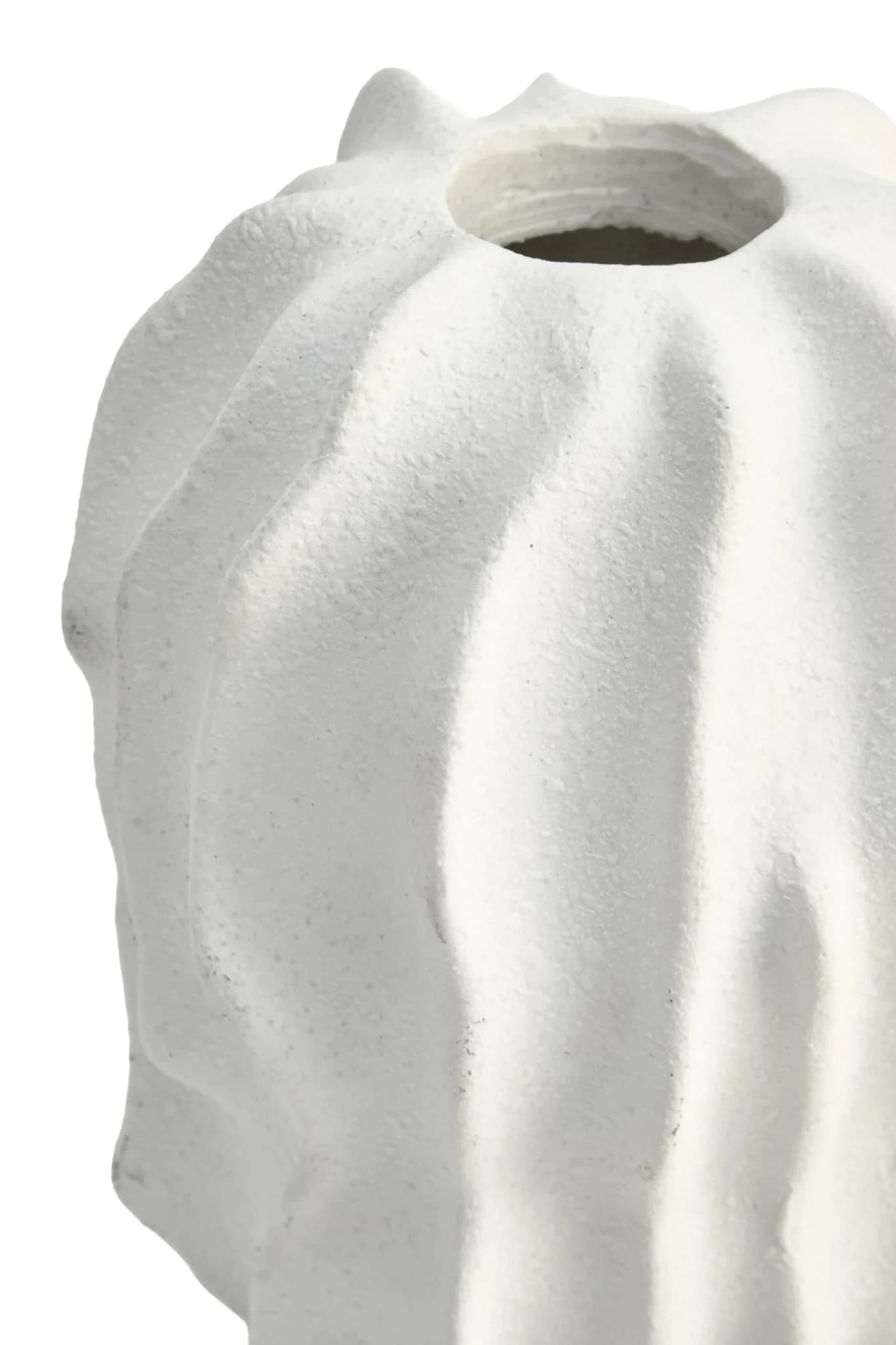 Broc Small White Textured Vase - Vases, photo 4 of 5
