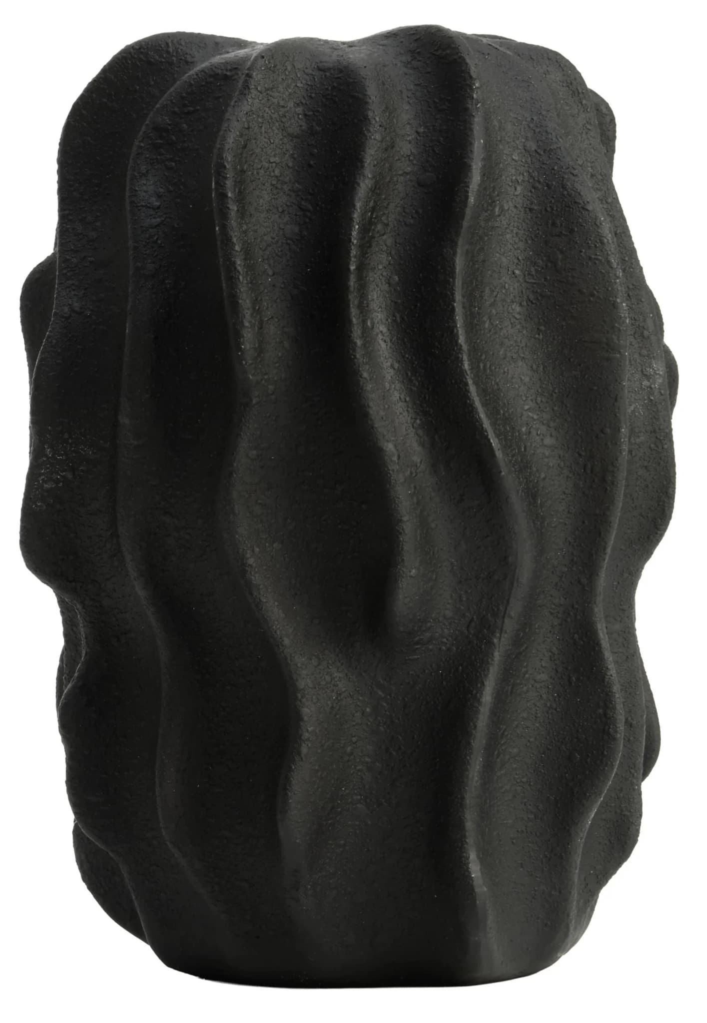 Broc Small Black Textured Vase - Vases, photo 3 of 5