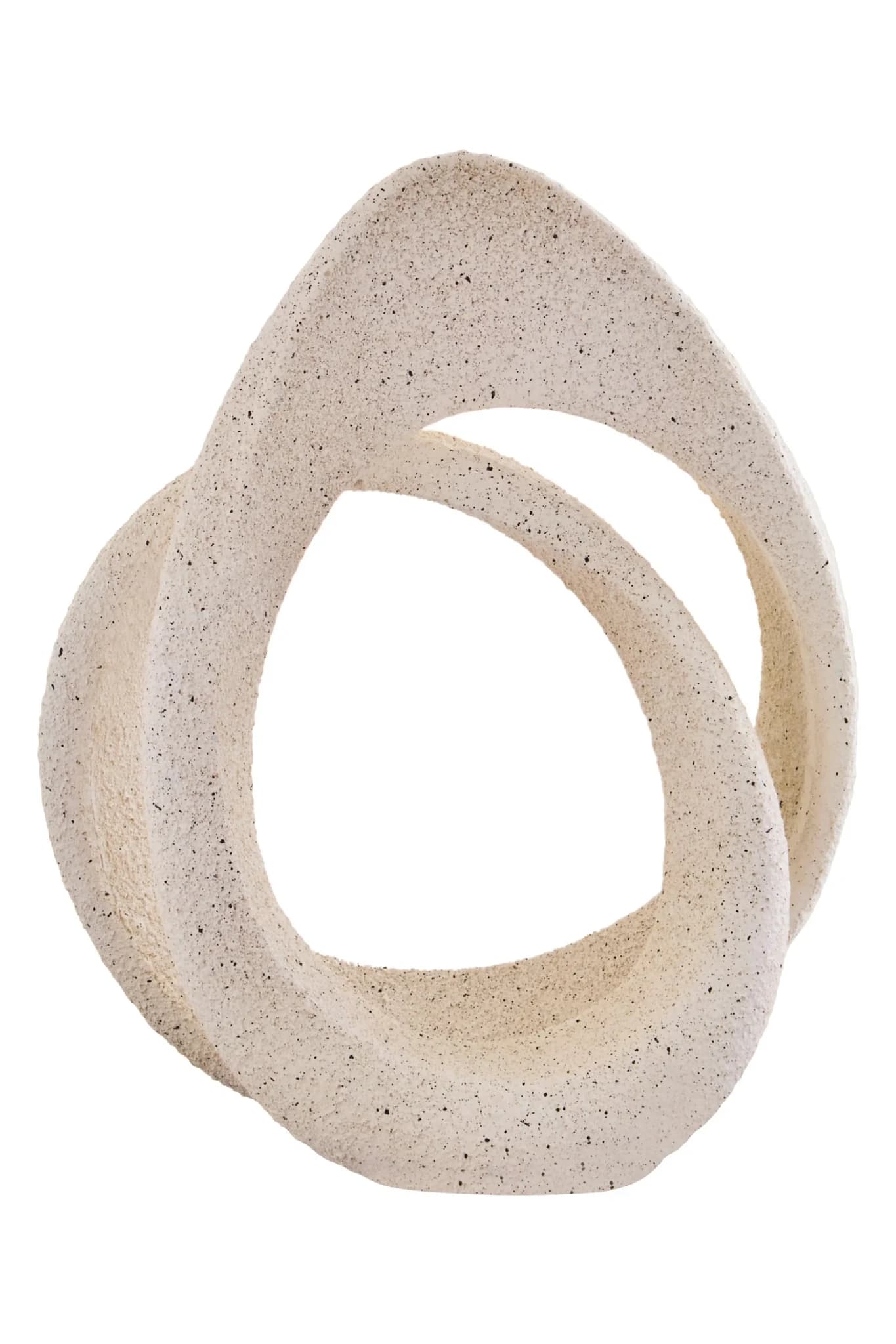 Broc Cream Textured Loop Sculpture - Decorative, photo 6 of 8