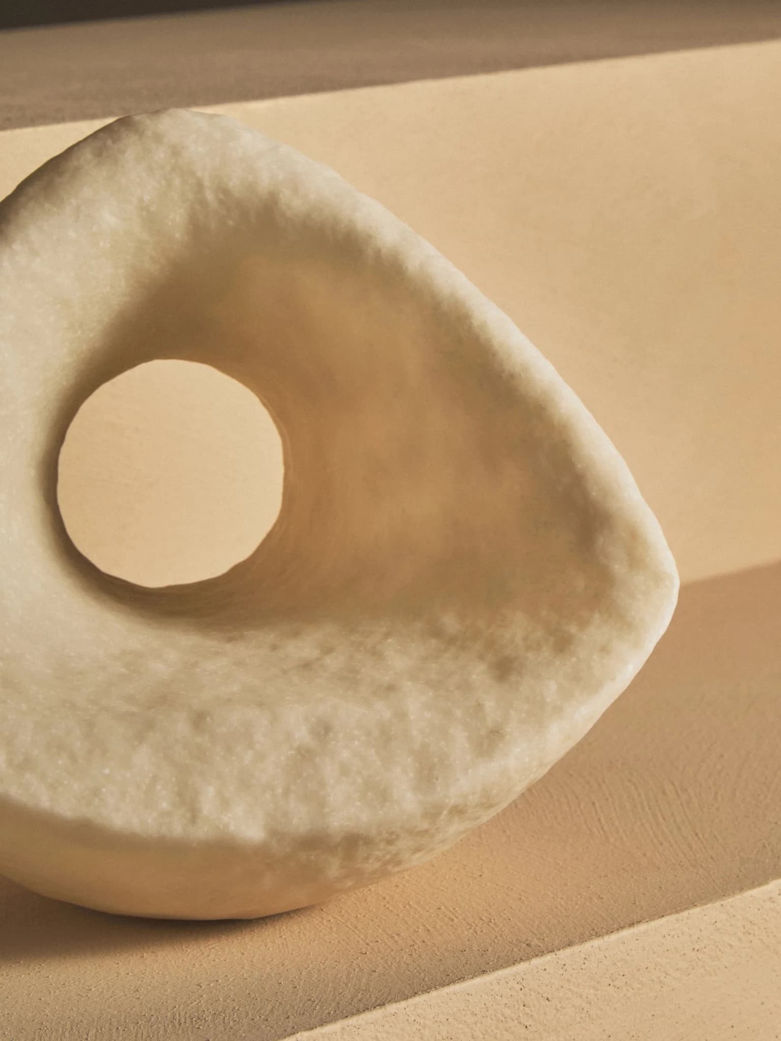 Broc Cream Textured Geometric Sculpture - Decorative, photo 8 of 8