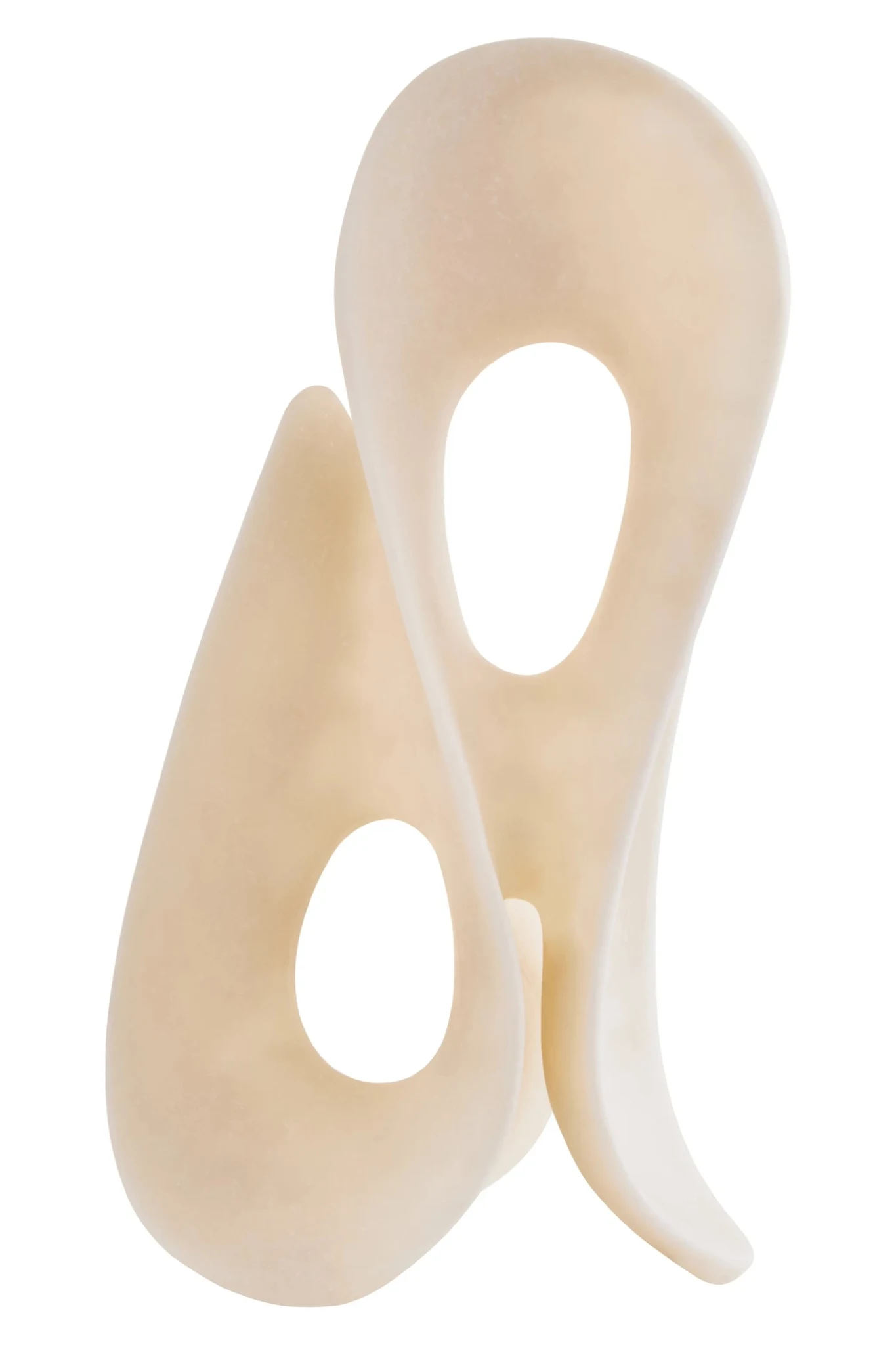Broc White Marble Effect Large Abstract Loop Sculpture - Decorative, photo 7 of 8